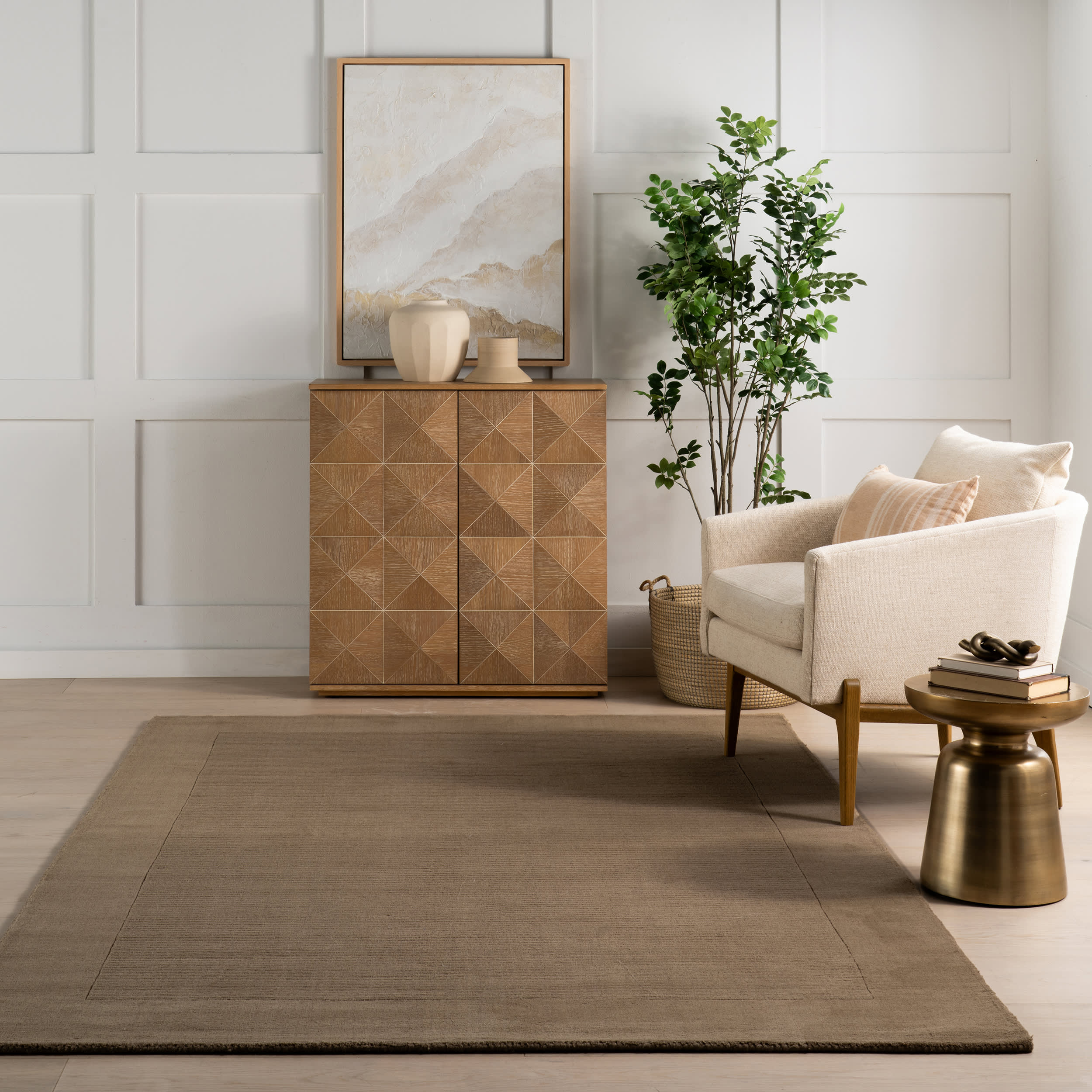 Sanami Striped Bohemian Rug | Fawn - Image 4
