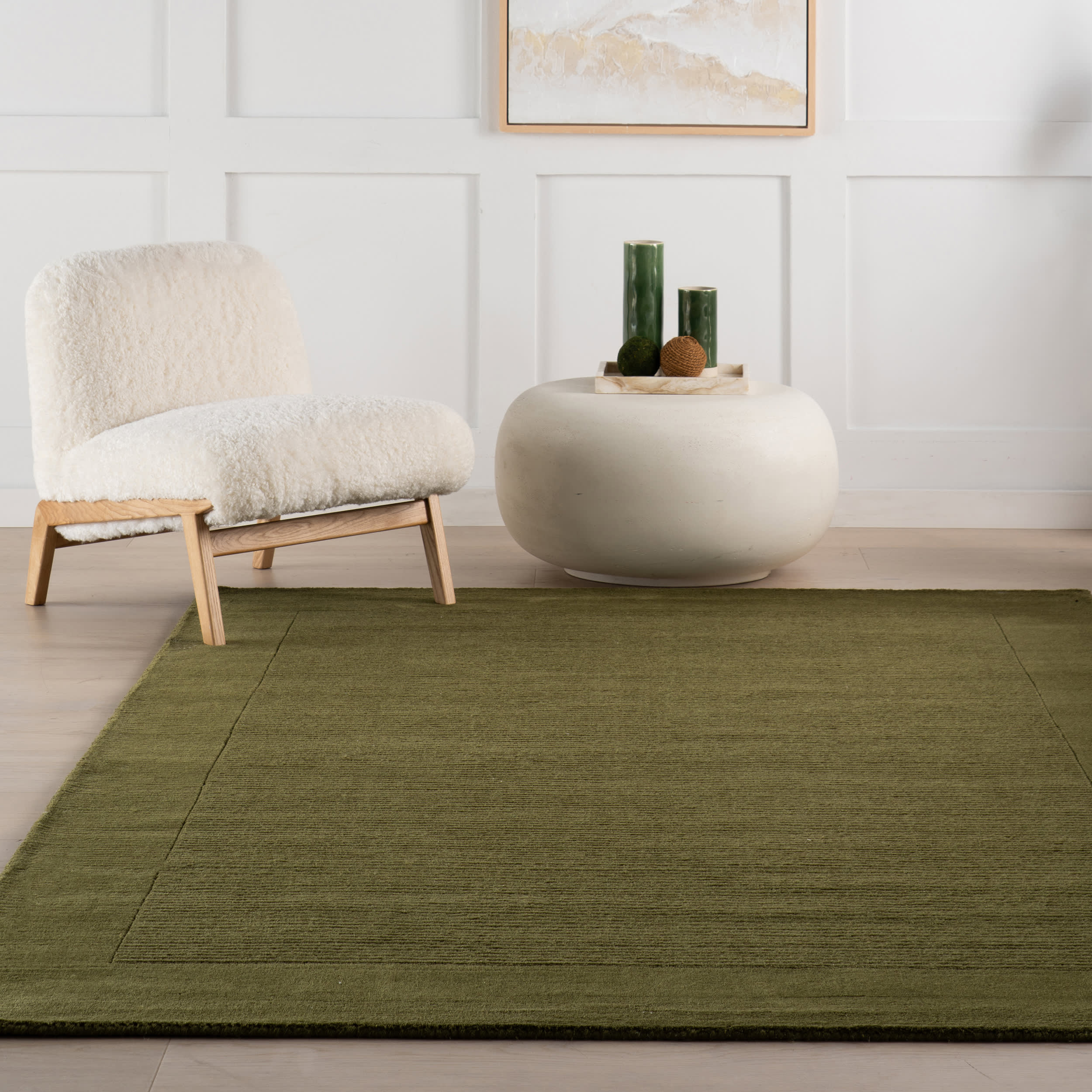Sanami Striped Bohemian Rug | Verdant Green - Image 4