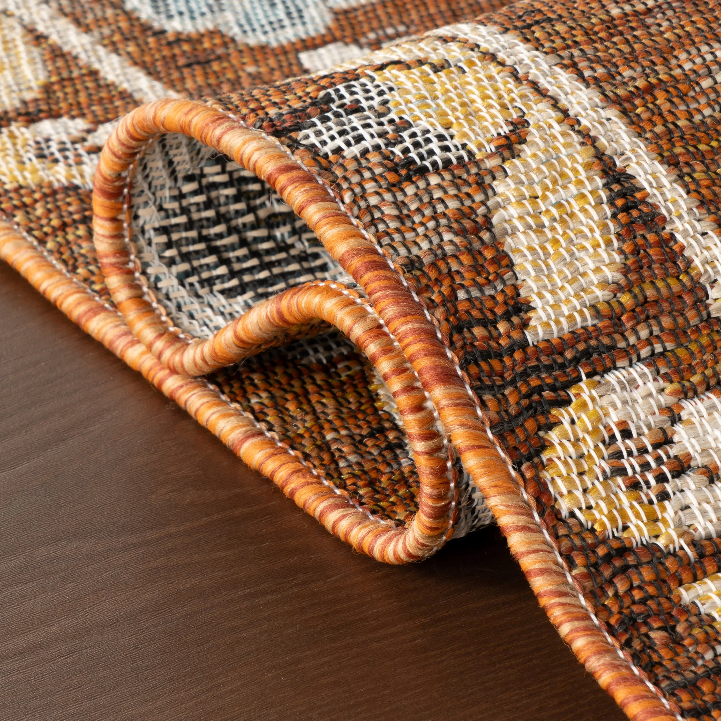 Sanaya Transitional Floral Indoor/Outdoor Rug | Brown - Image 11