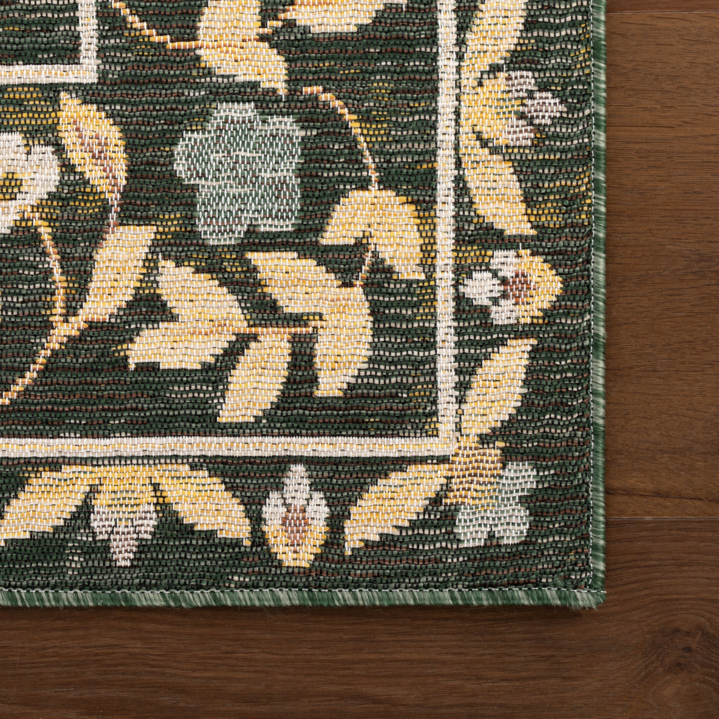 Sanaya Transitional Floral Indoor/Outdoor Rug | Green - Image 4
