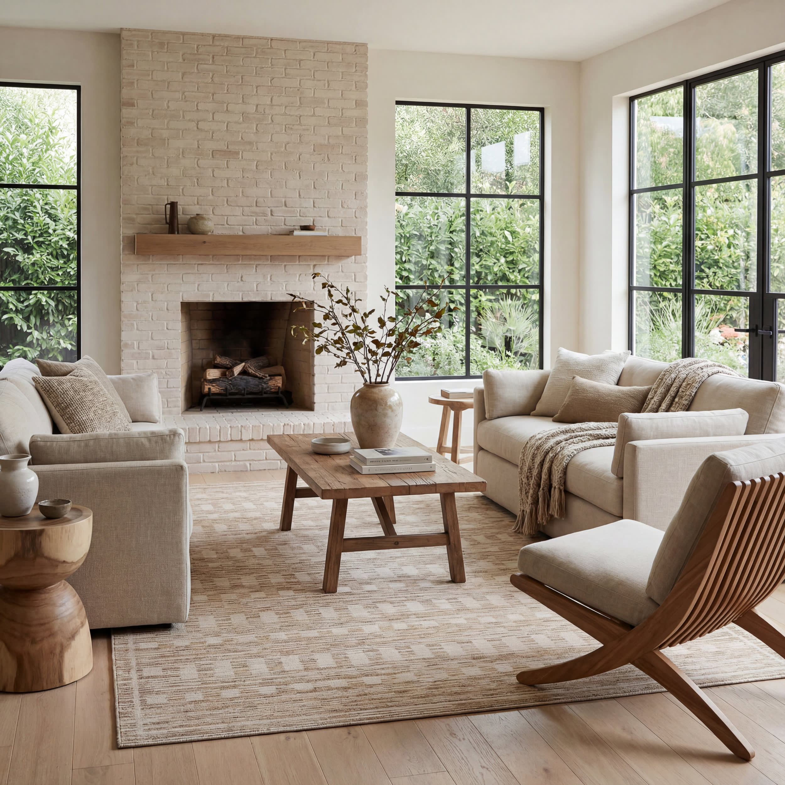 Sani Modern Southwestern Rug | Brown - Image 2