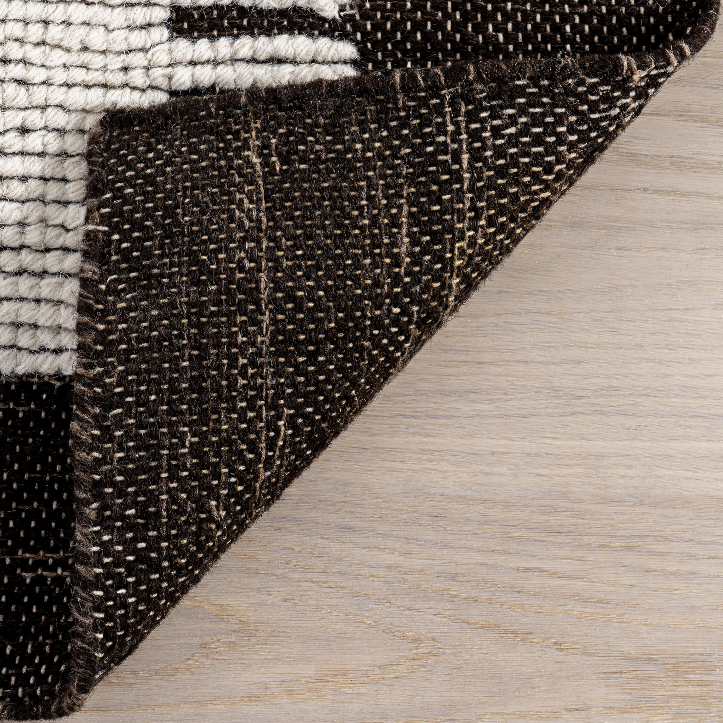 Sante Fe Southwestern Wool Rug | Black - Image 7
