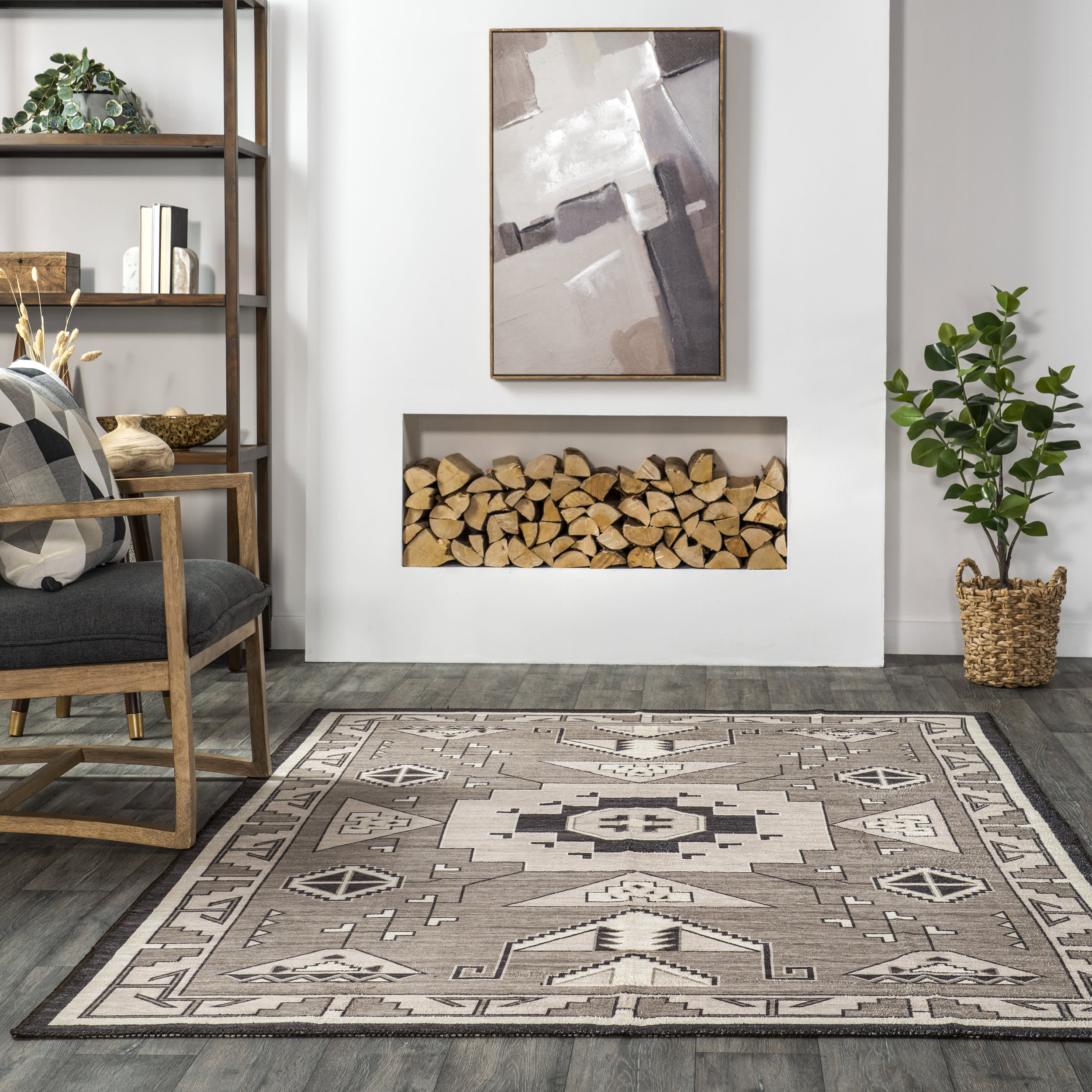 Santina Washable Colorful Rug | Brown - Image 4