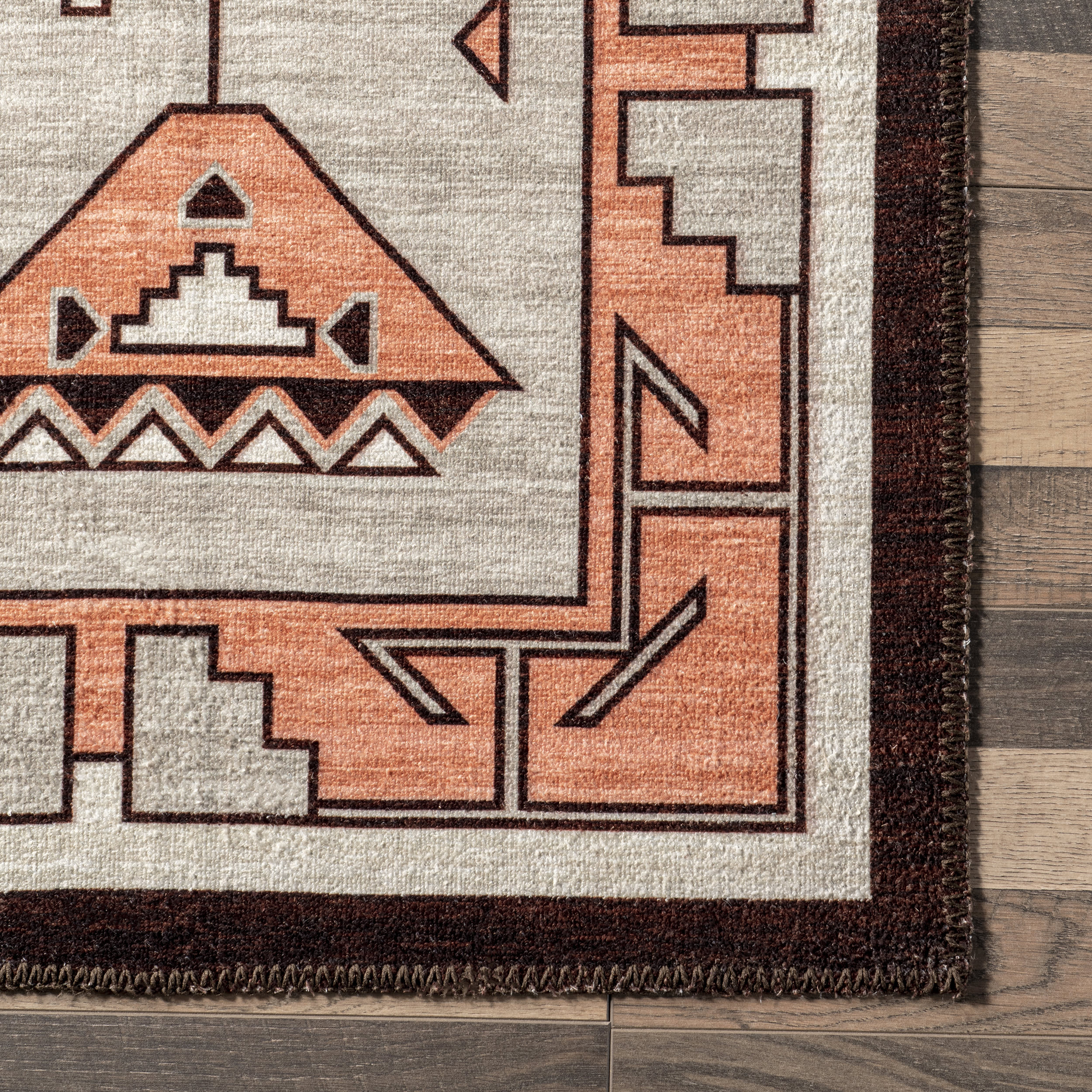 Santina Washable Colorful Rug | Grey - Image 3