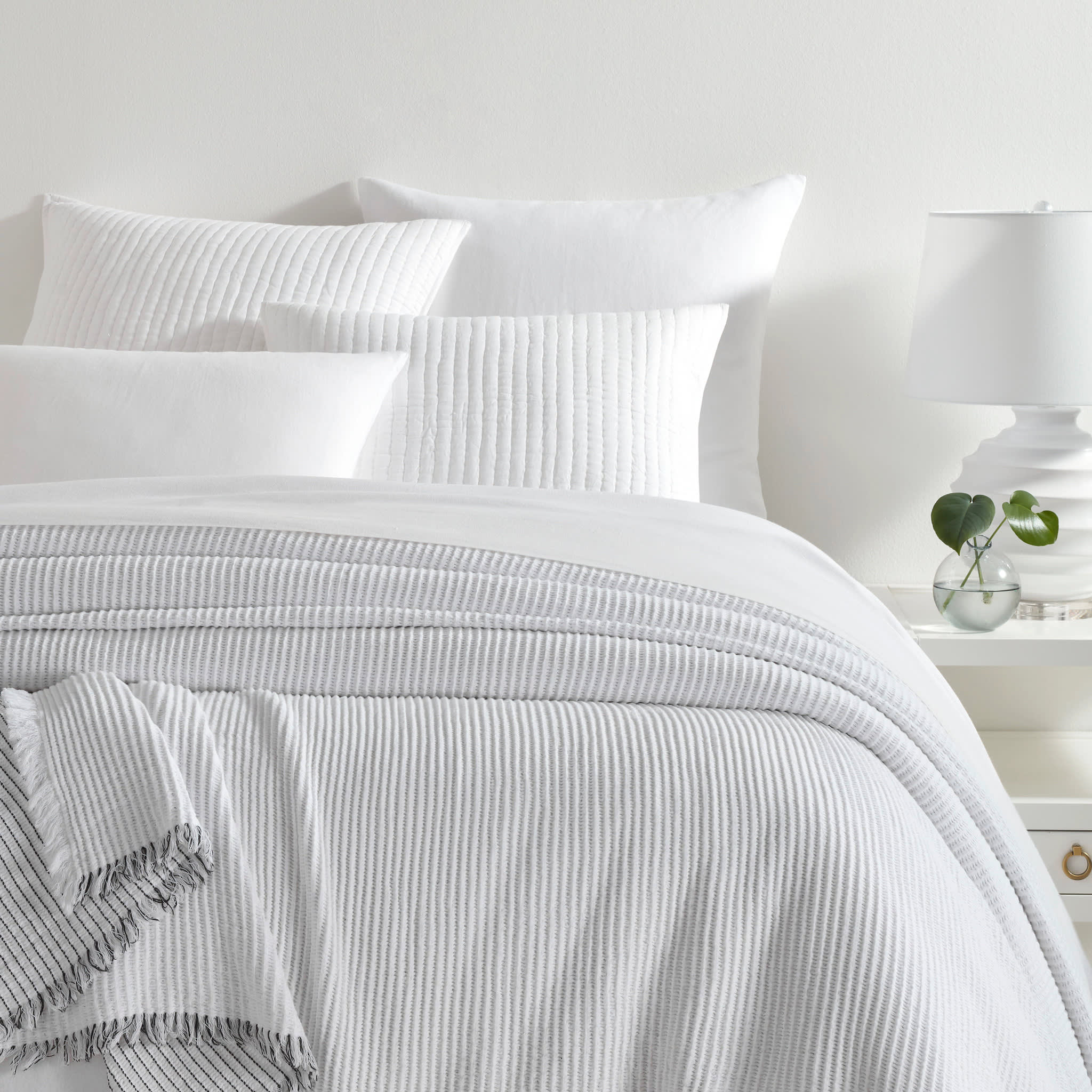 Santo Stripe Coverlet | Black - Image 2