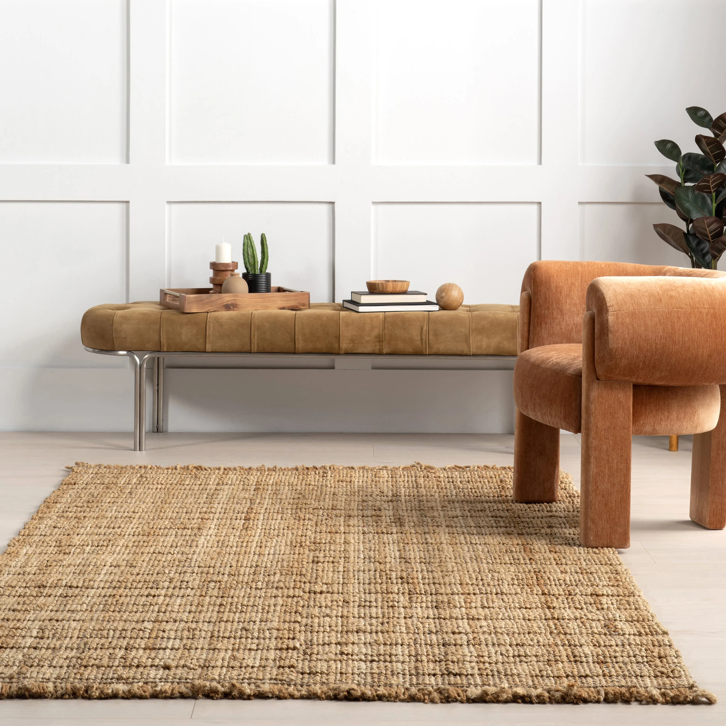 Sara Rustic Jute-Blend Rug | Natural - Image 4