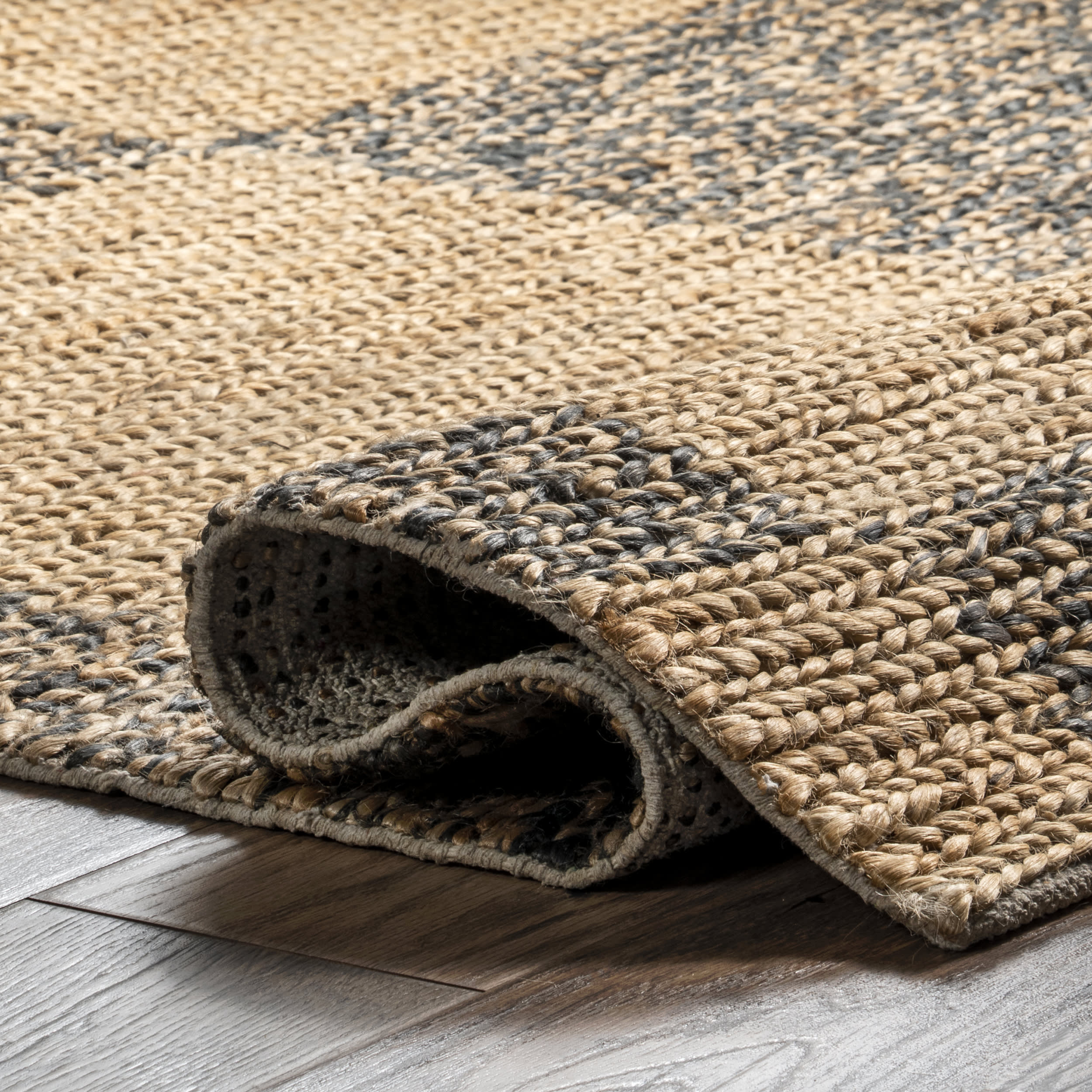 Sari Oversize Checkered Jute Rug | Natural - Image 8