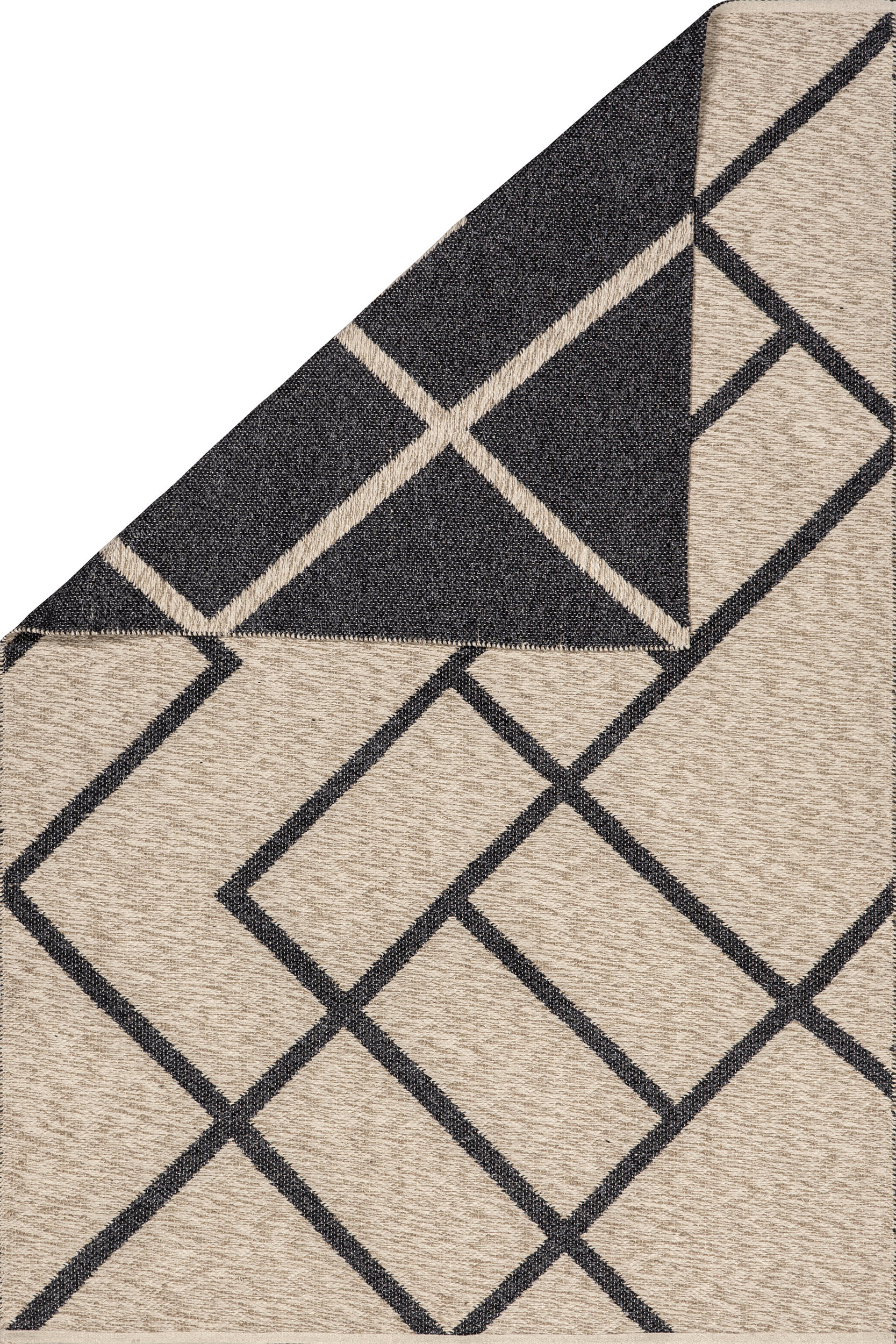 Sariah Reversible Geometric Rug | Dark Grey - Image 4