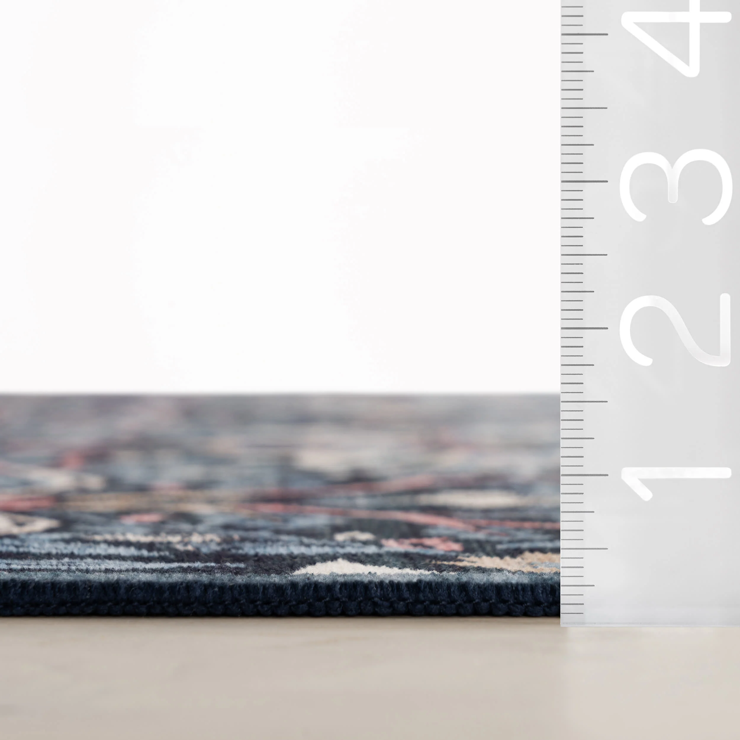 Sati Floral and Paisley Washable Rug | Dark Blue - Image 6