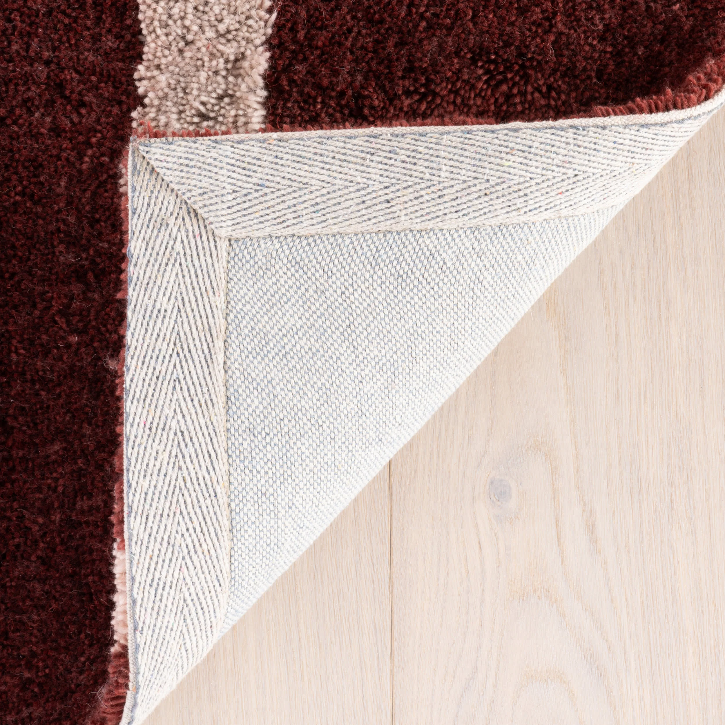 Sativae Geometric Rug | Maroon - Image 11