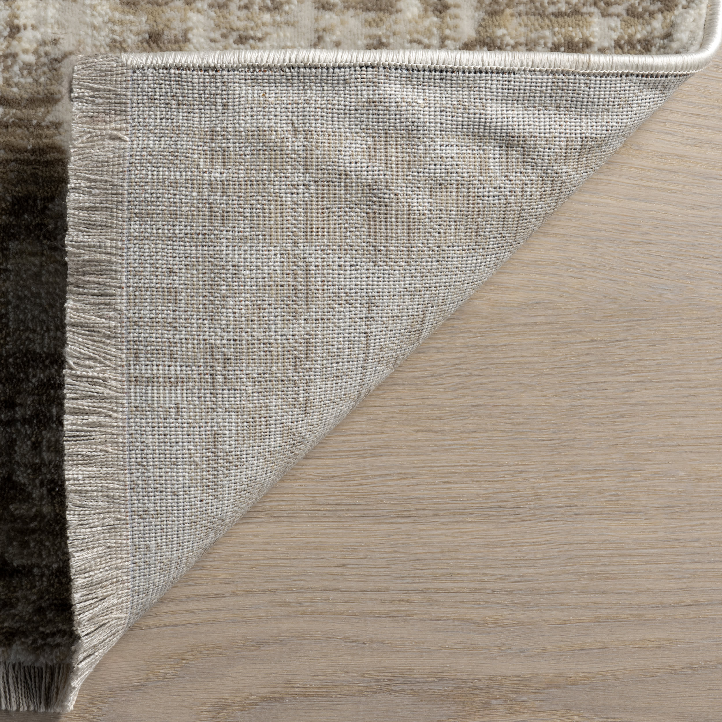 Saturdays Geometric Fringed Rug | Light Beige - Image 6
