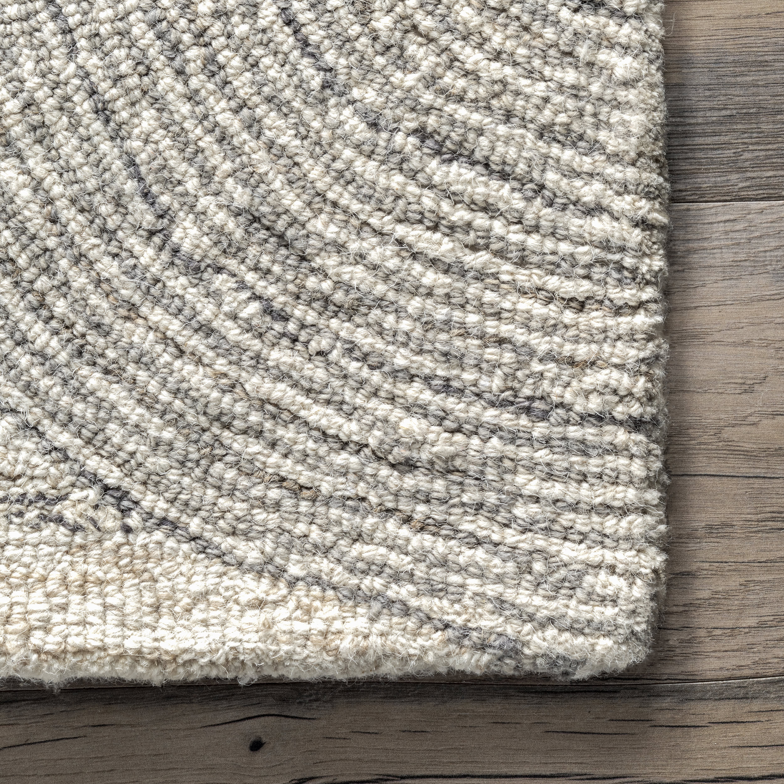 Savannah Wool Scalloped Rug | Light Grey - Image 3