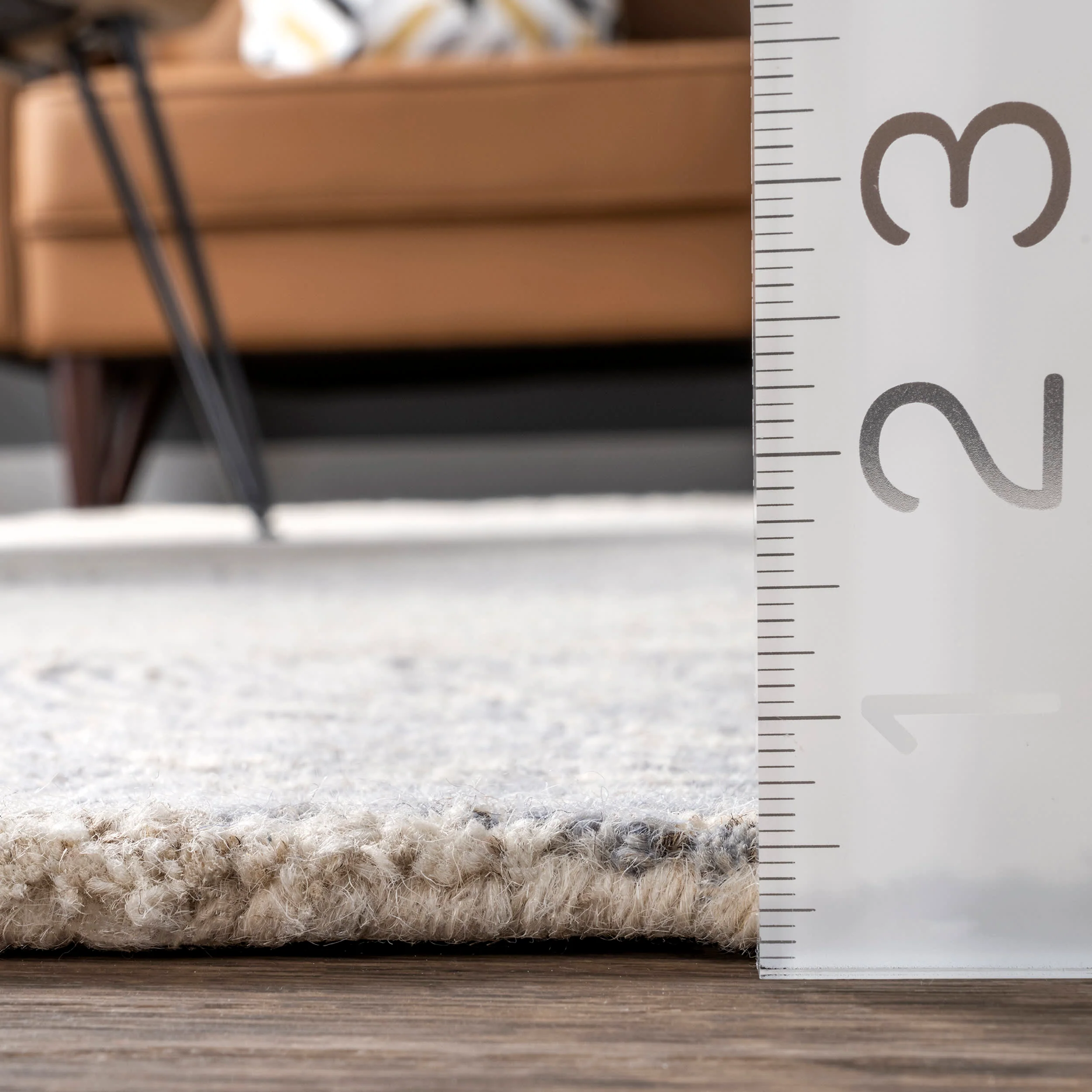 Savannah Wool Scalloped Rug | Light Grey - Image 5
