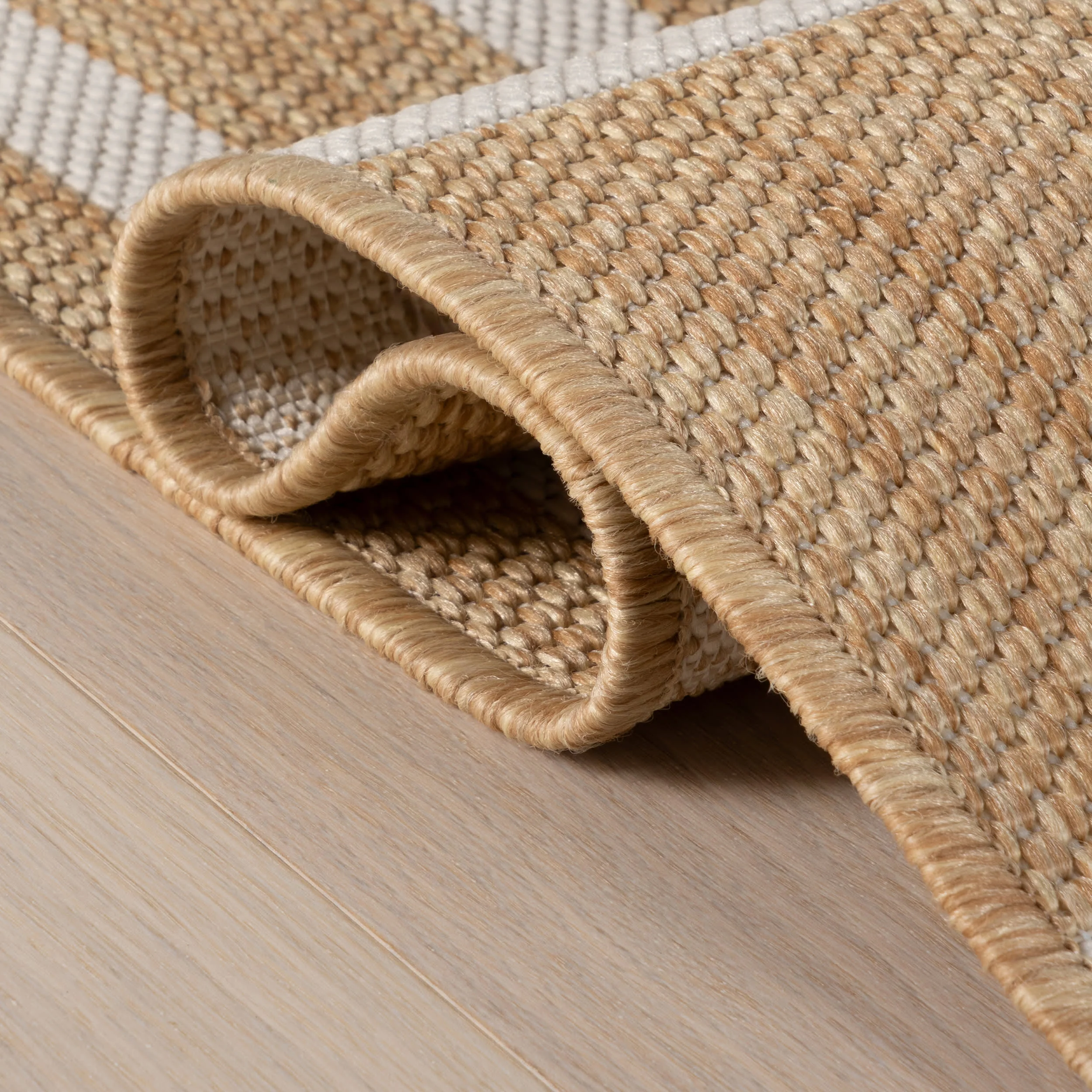 Saveta Modern Geometric Indoor/Outdoor Rug | Beige - Image 10