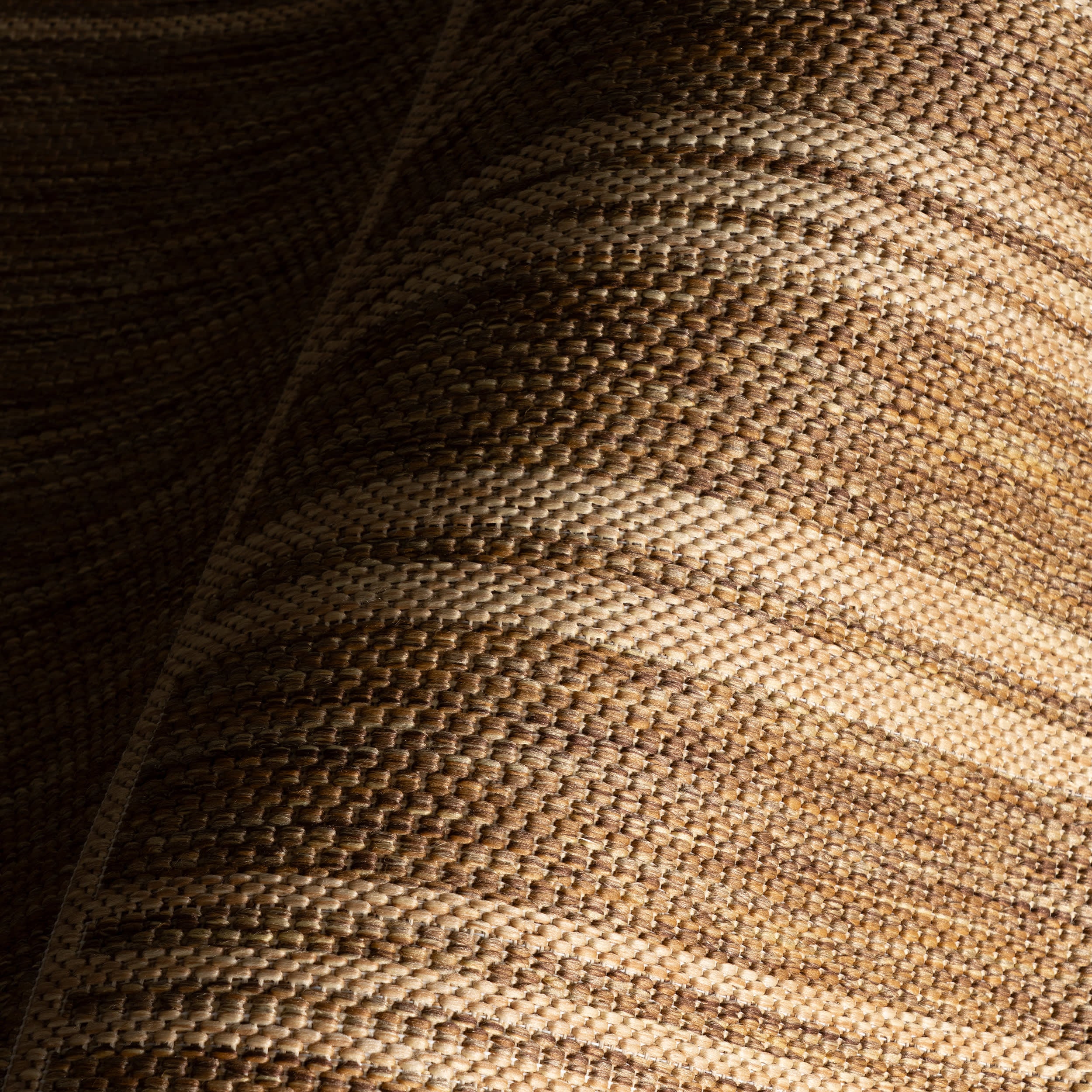 Saveta Modern Geometric Indoor/Outdoor Rug | Brown - Image 2