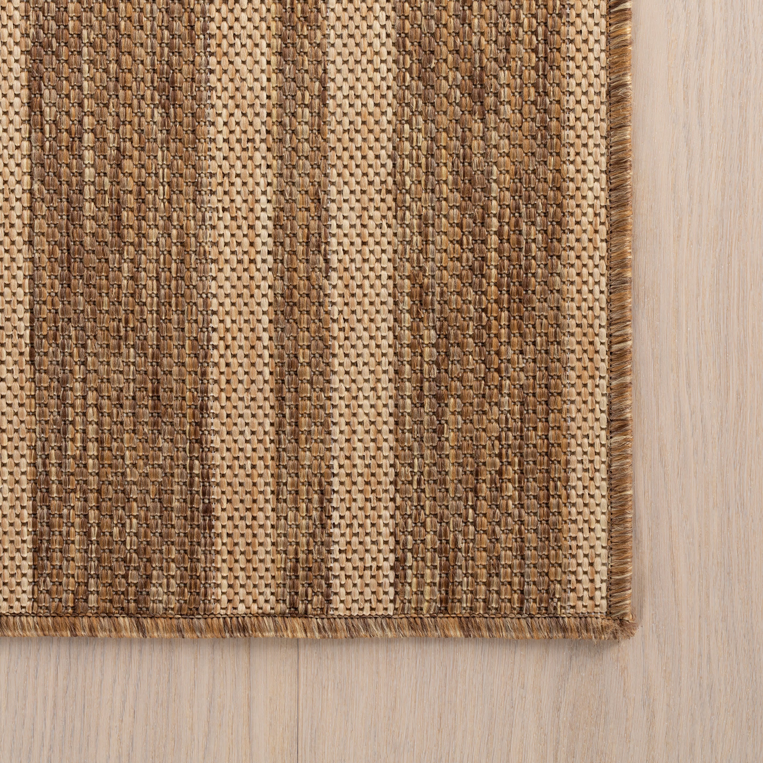 Saveta Modern Geometric Indoor/Outdoor Rug | Brown - Image 3
