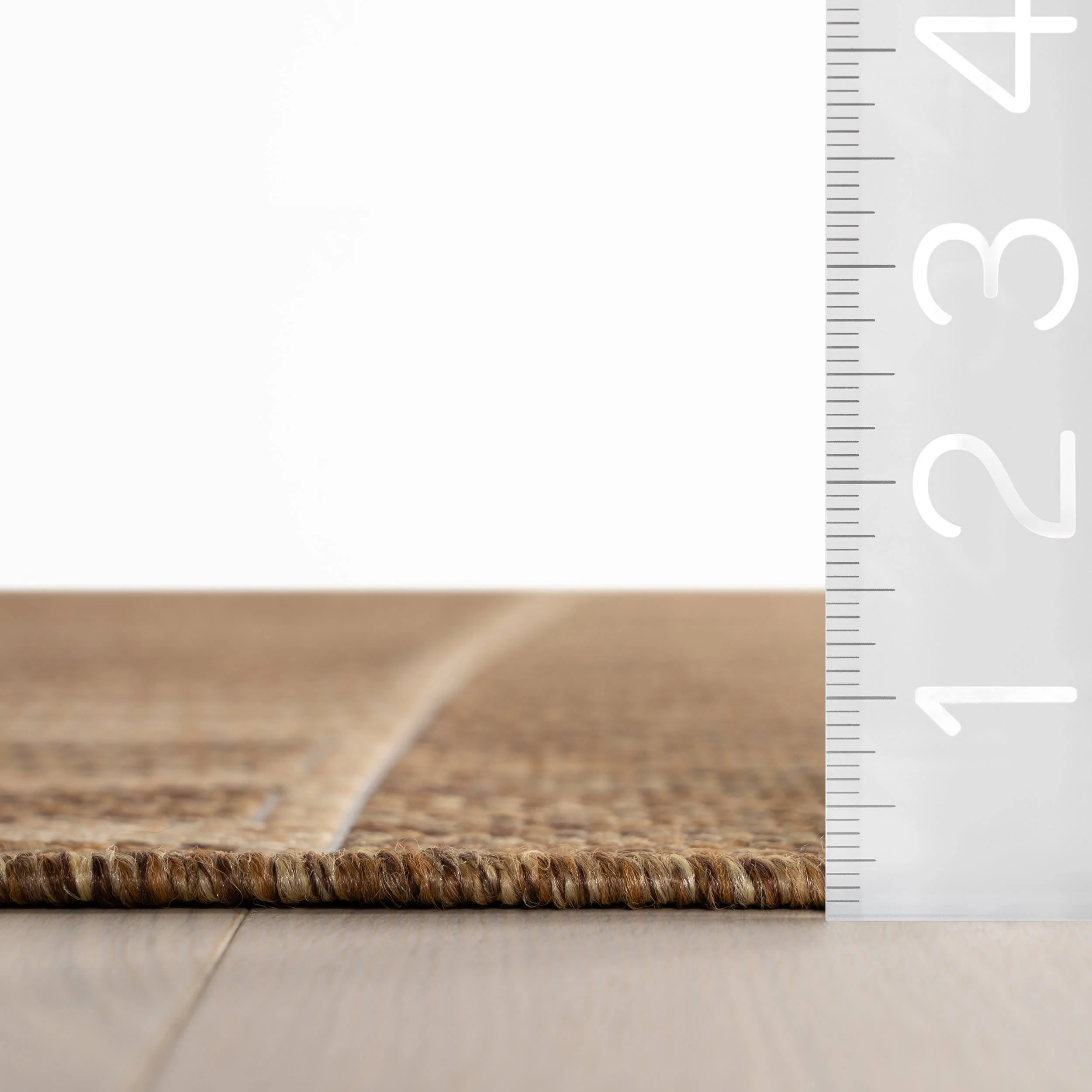 Saveta Modern Geometric Indoor/Outdoor Rug | Brown - Image 4