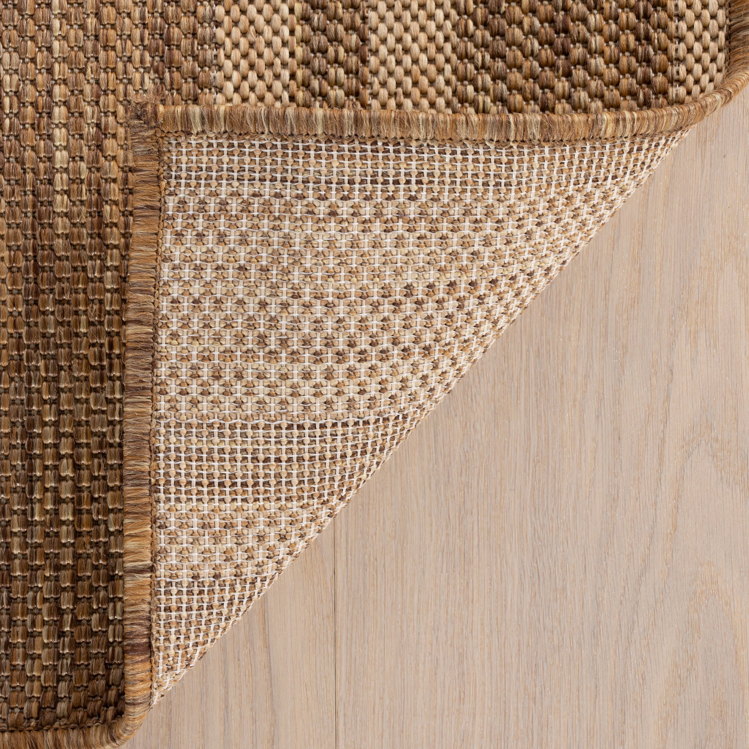 Saveta Modern Geometric Indoor/Outdoor Rug | Brown - Image 5