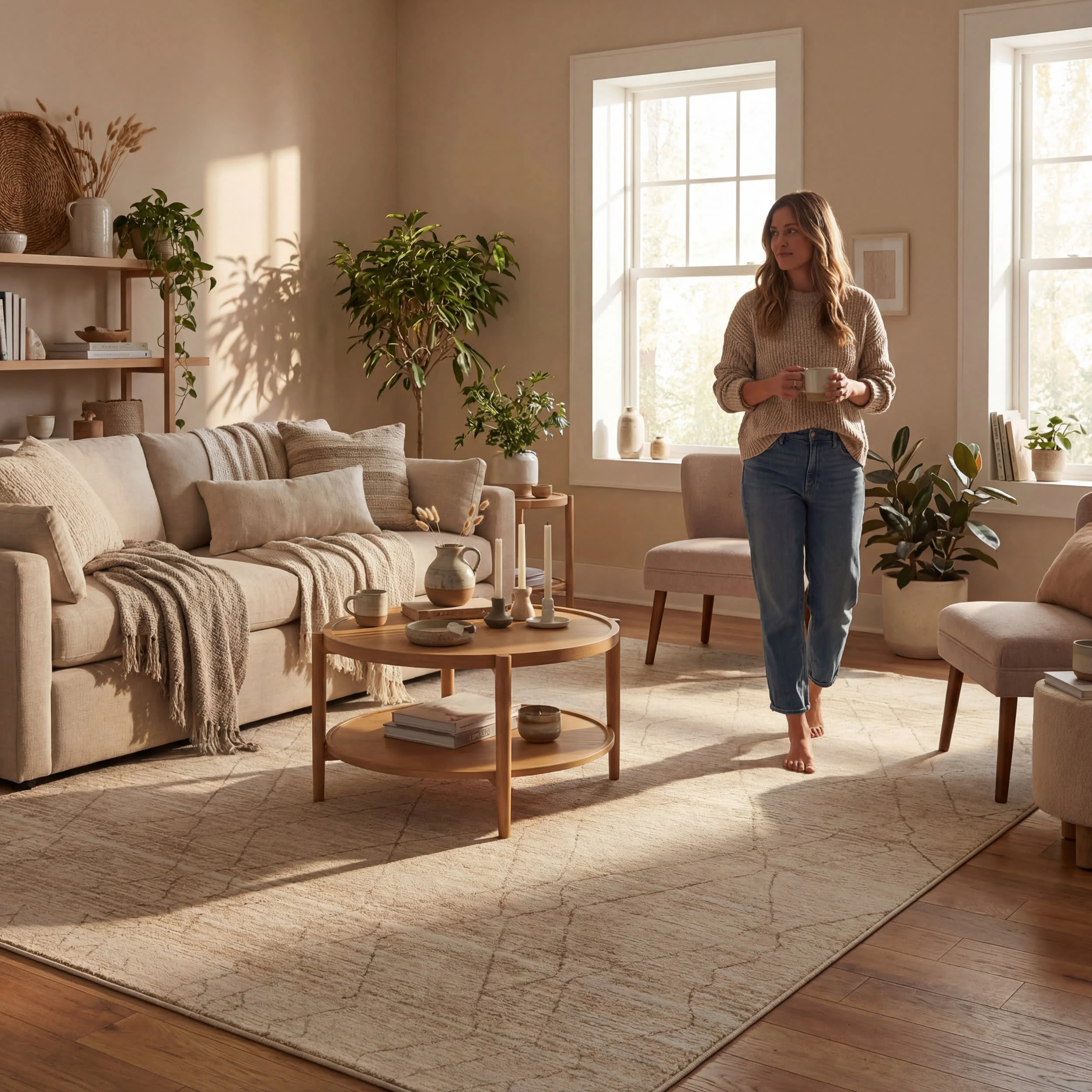 Sayda Bohemian Southwestern Rug | Beige - Image 9