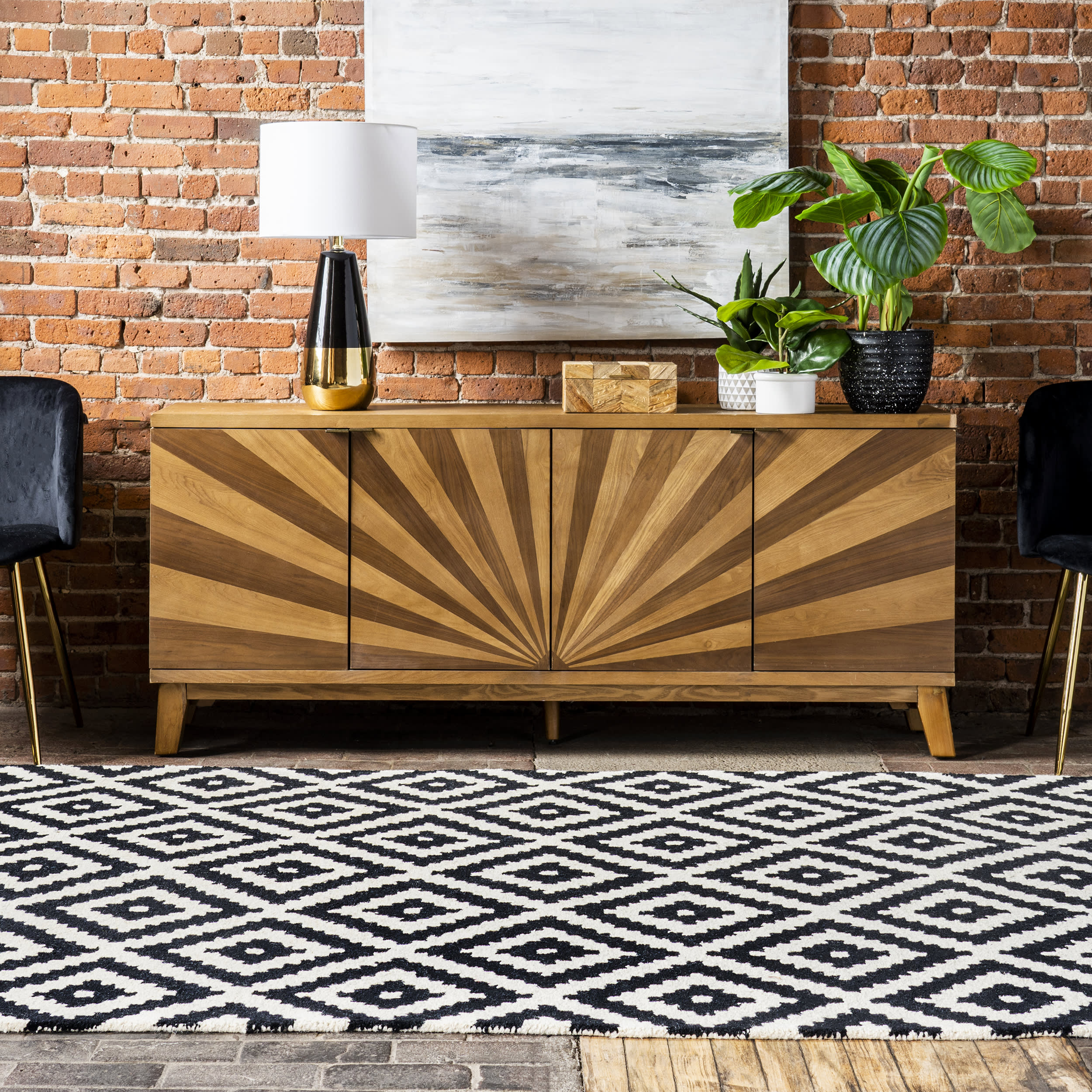 Scandinavia Diamond Rug | Beige - Image 6