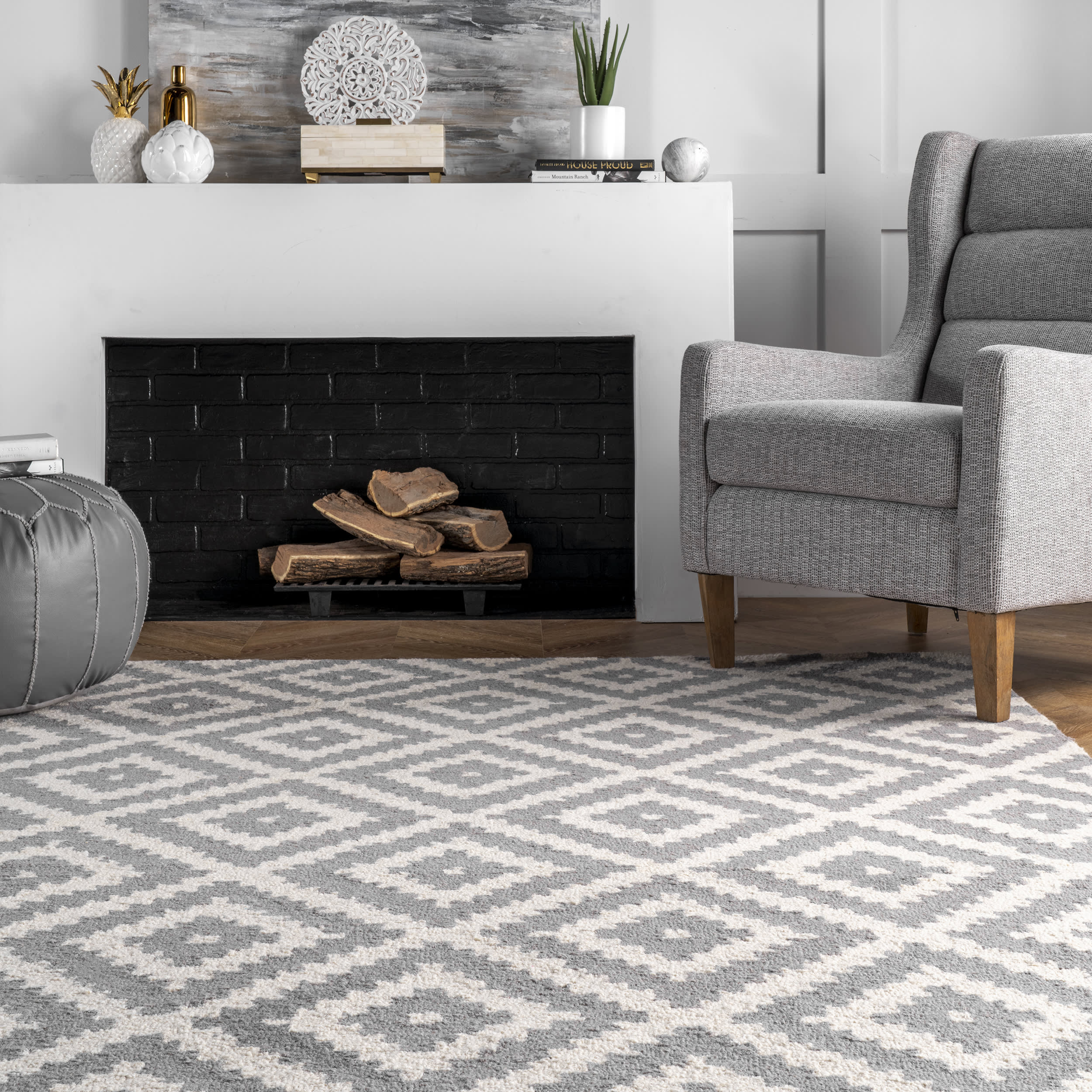 Scandinavia Diamond Rug | Grey - Image 4