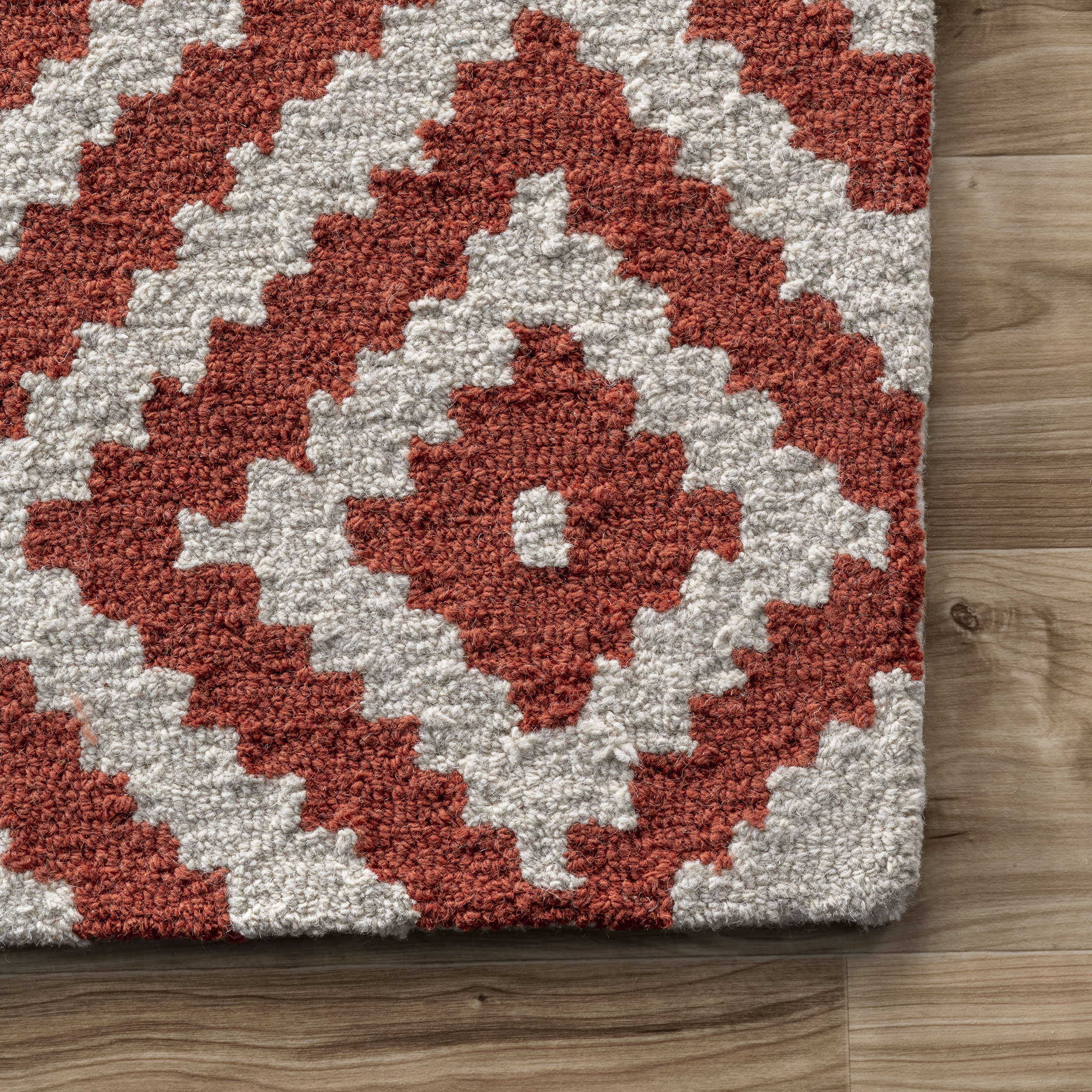 Scandinavia Diamond Rug | Rust - Image 3