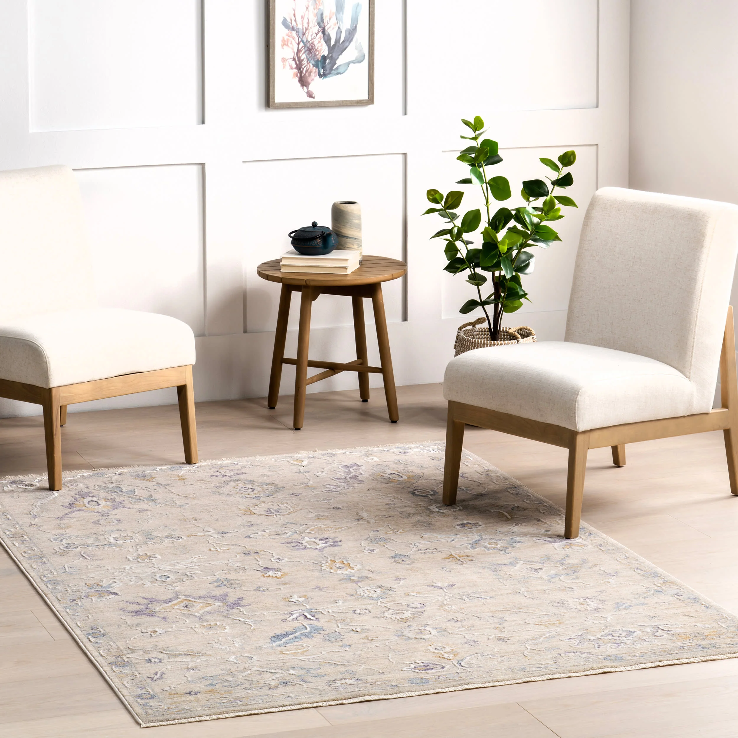 Scarlett Botanical Rug | Beige - Image 2