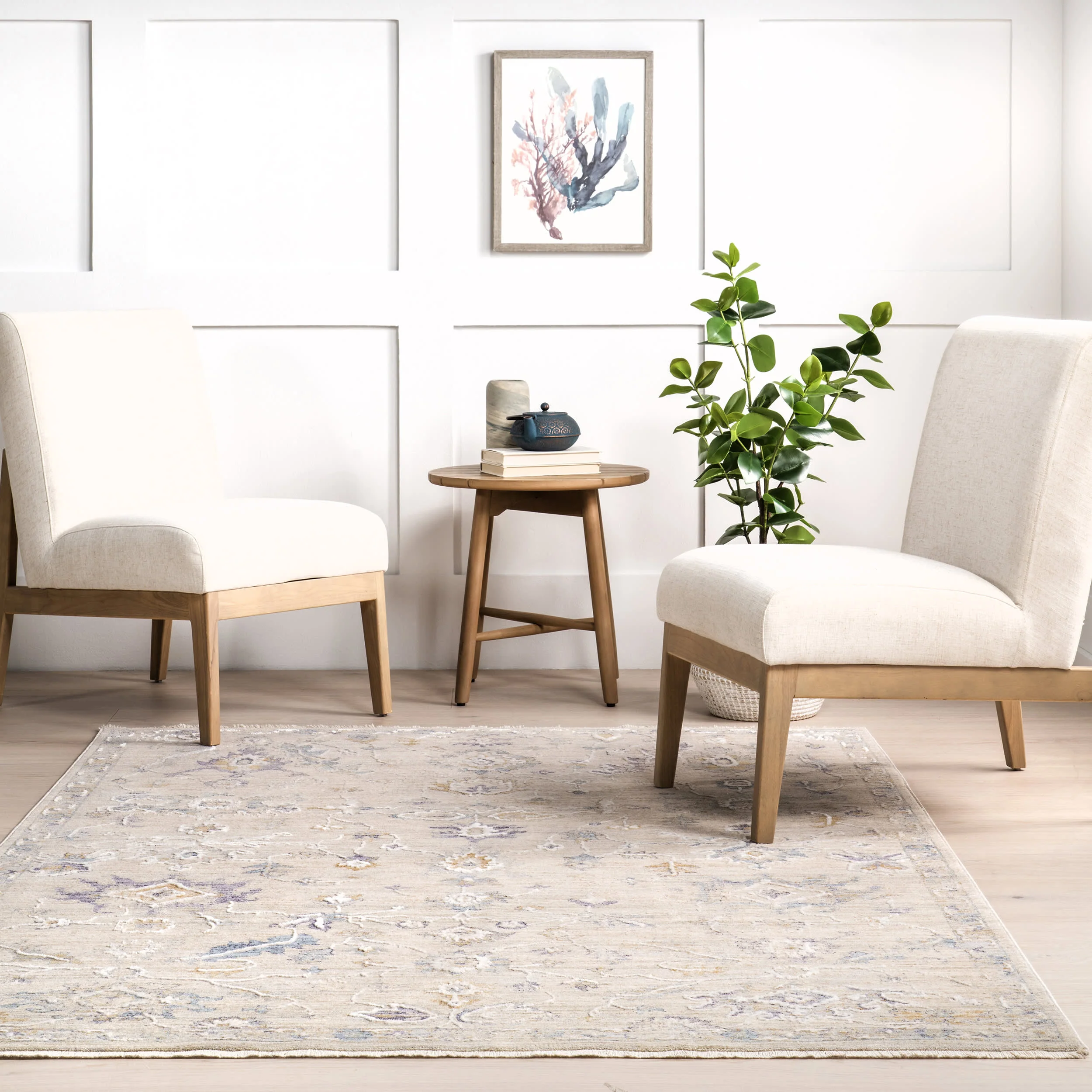 Scarlett Botanical Rug | Beige - Image 4