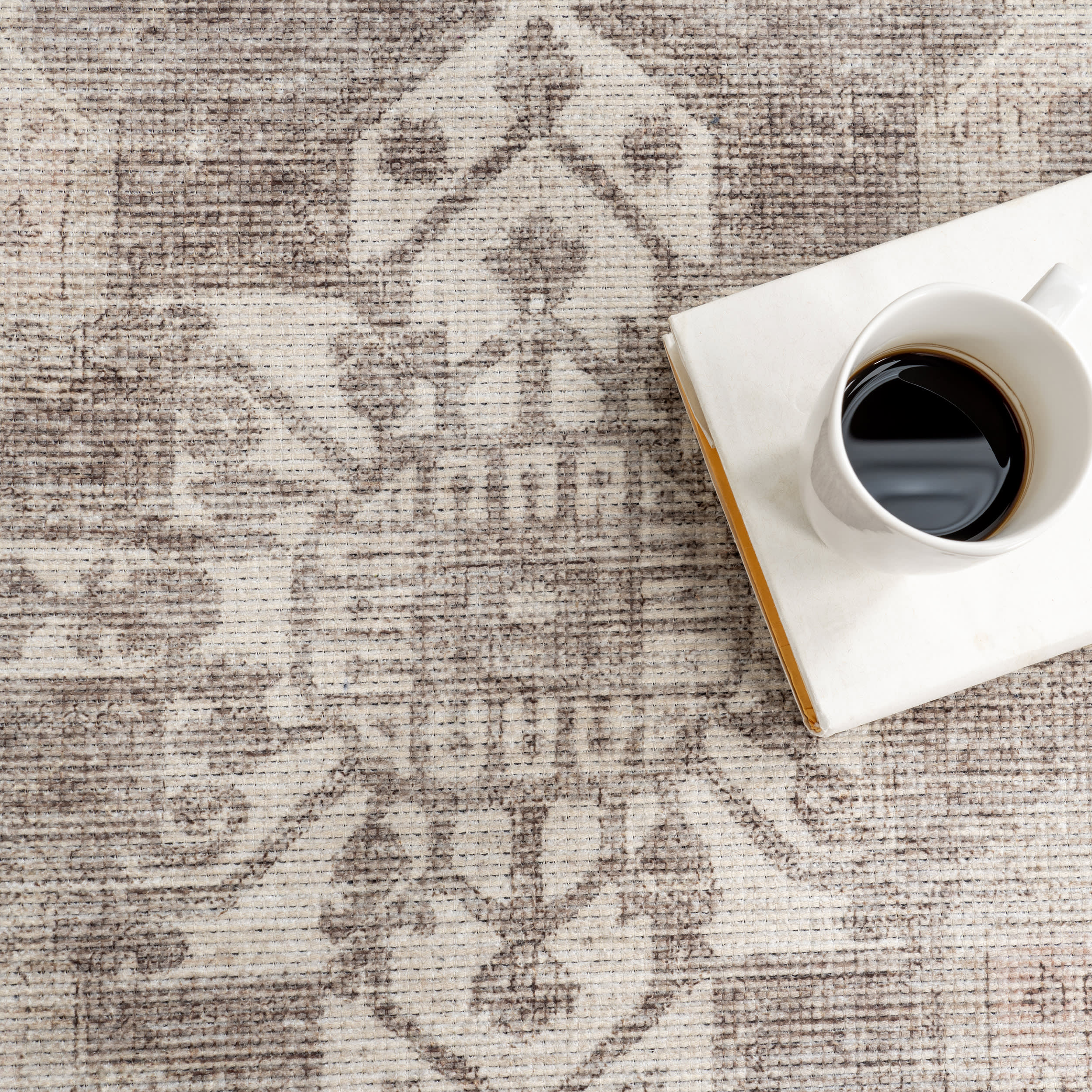 Scarlette Medallion Washable Rug | Taupe - Image 8