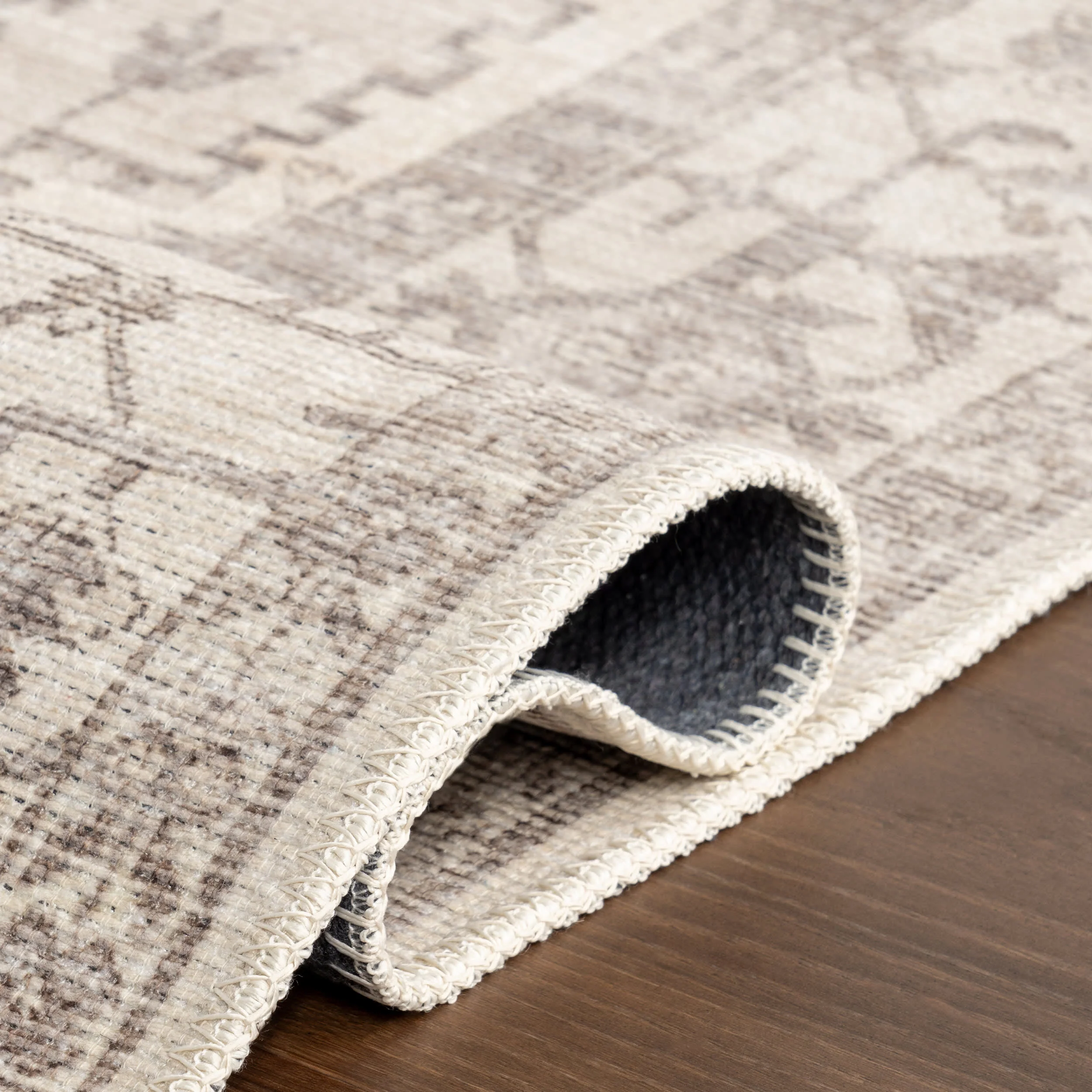 Scarlette Medallion Washable Rug | Taupe - Image 9