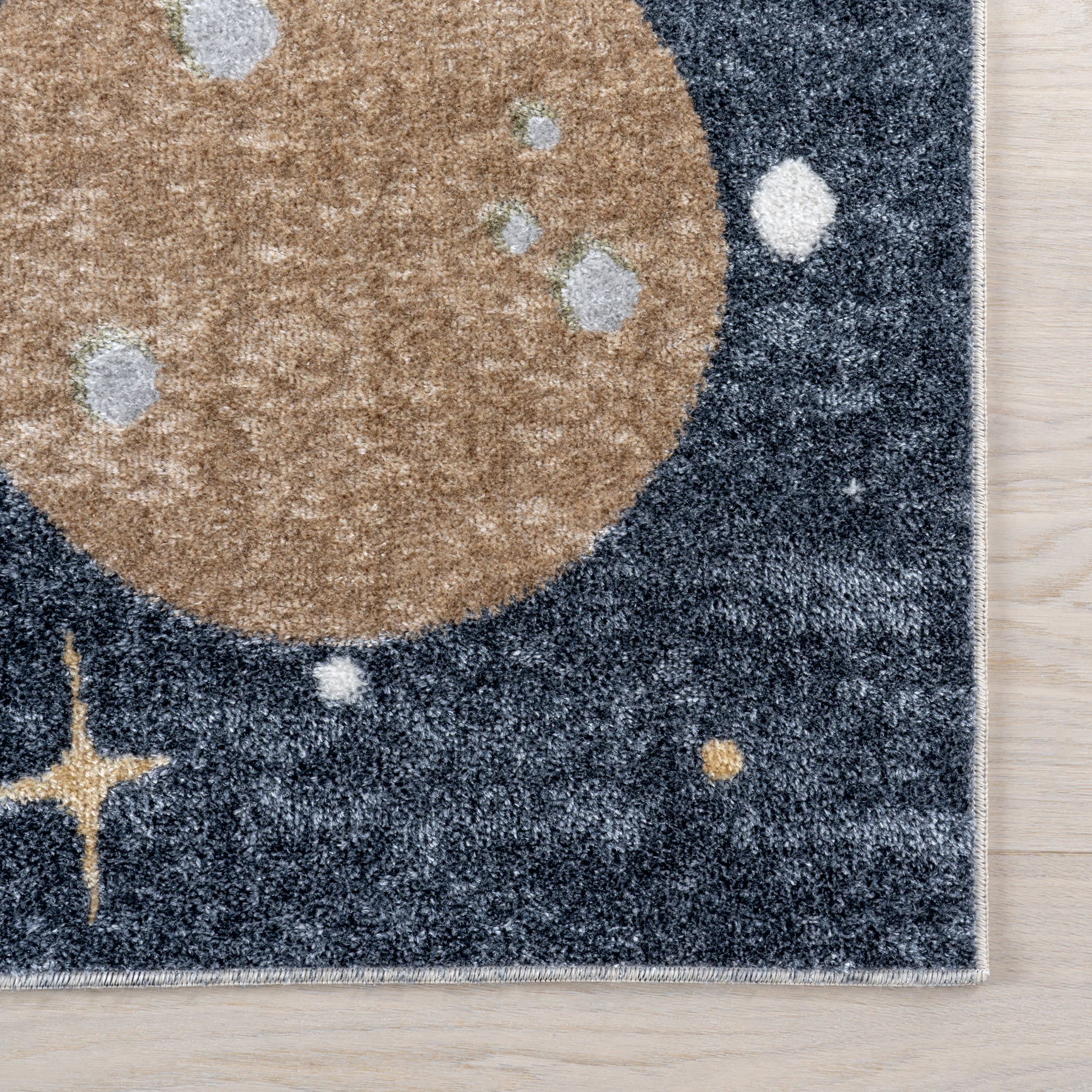 Scottie Kids Outerspace Washable Rug | Beige - Image 4