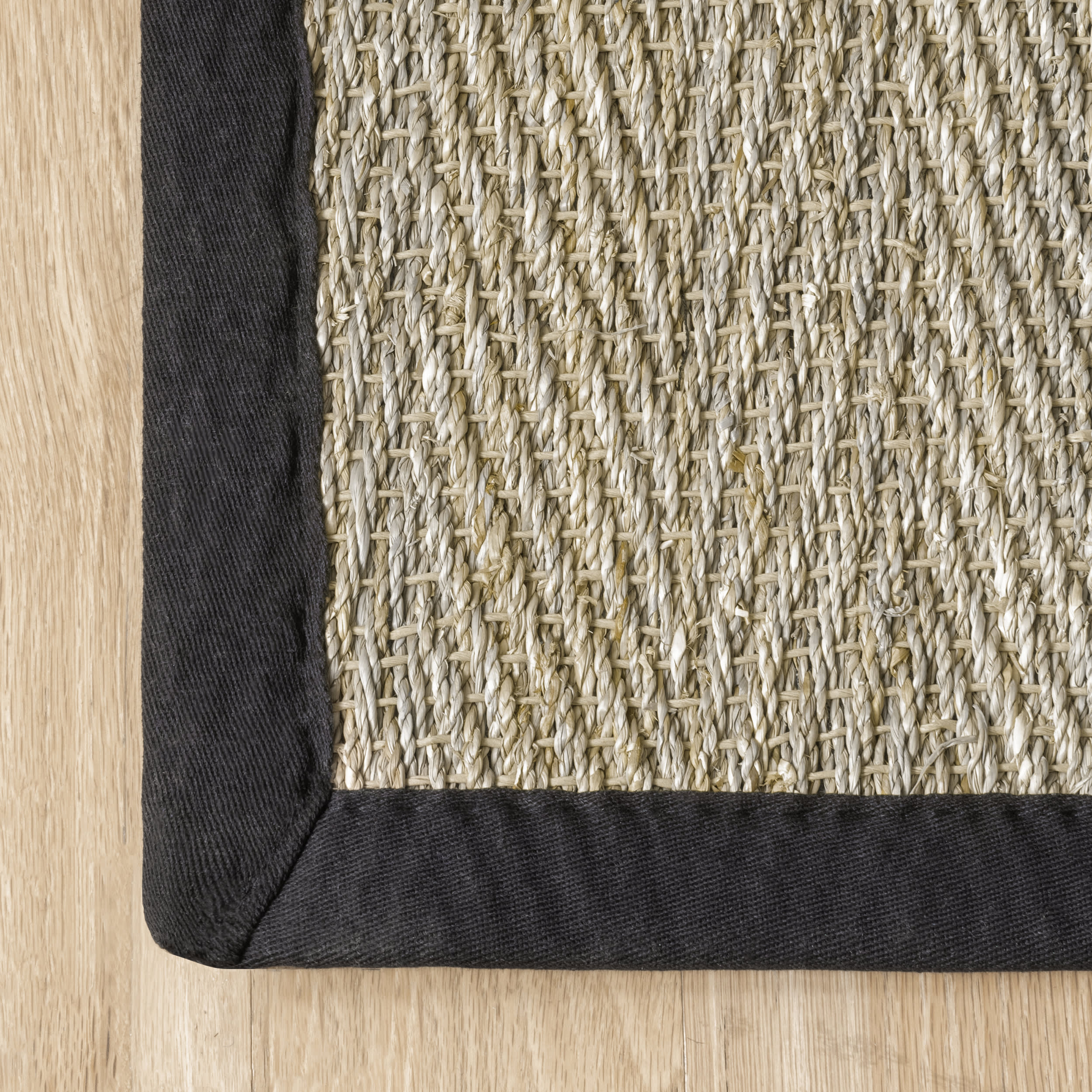 Seagrass Herringbone Rug | Black - Image 3