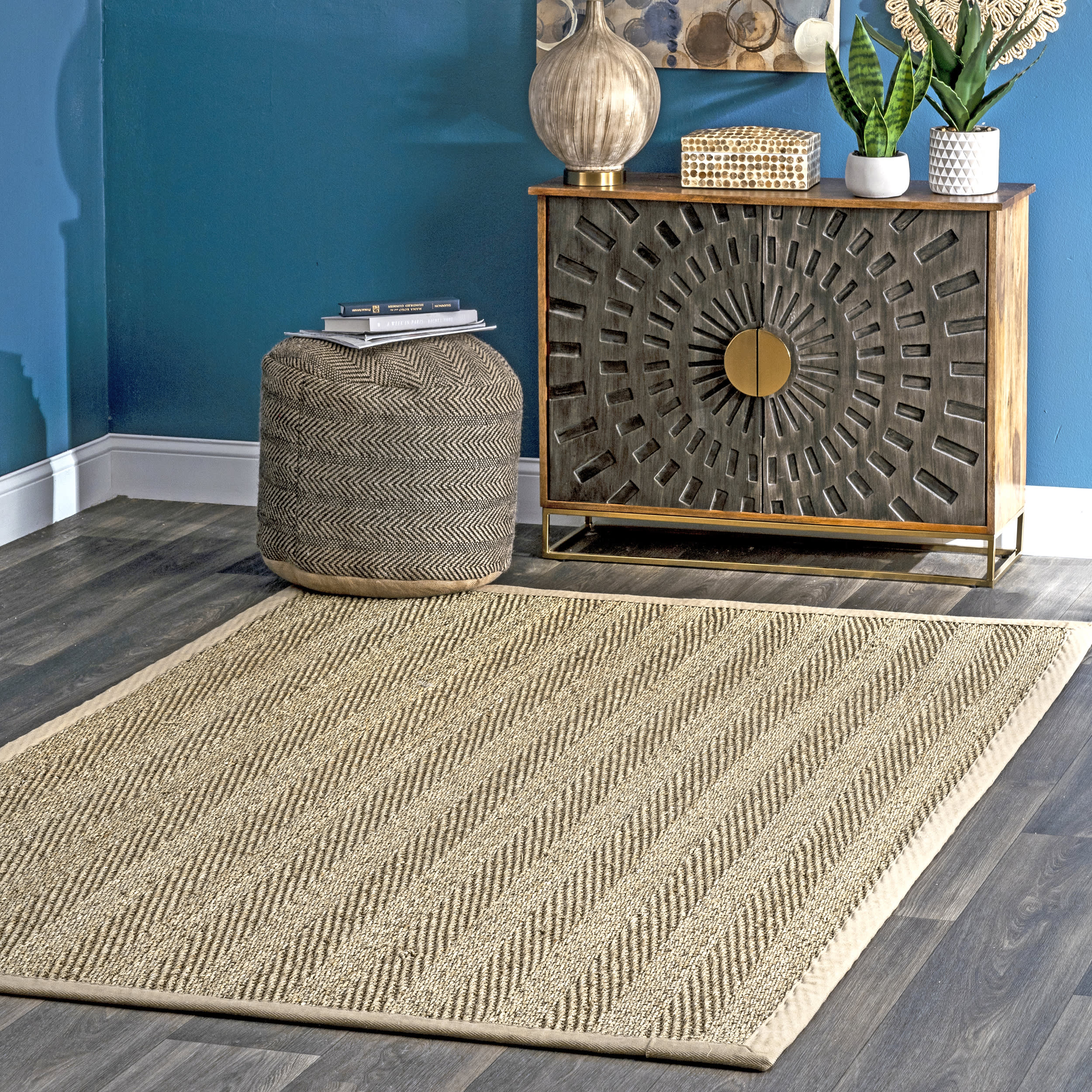 Seagrass Herringbone Rug | Natural - Image 2