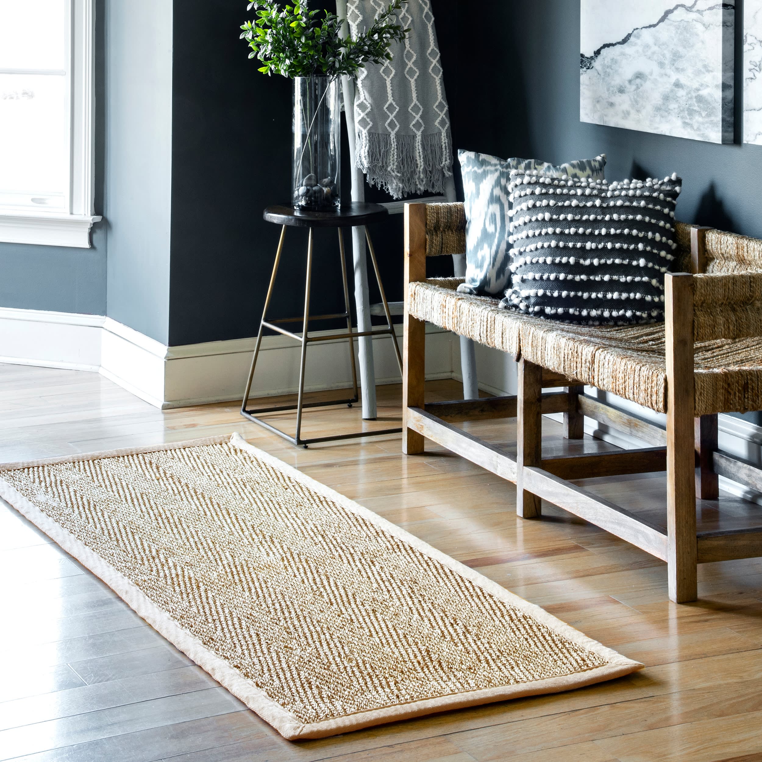 Seagrass Herringbone Rug | Natural - Image 2