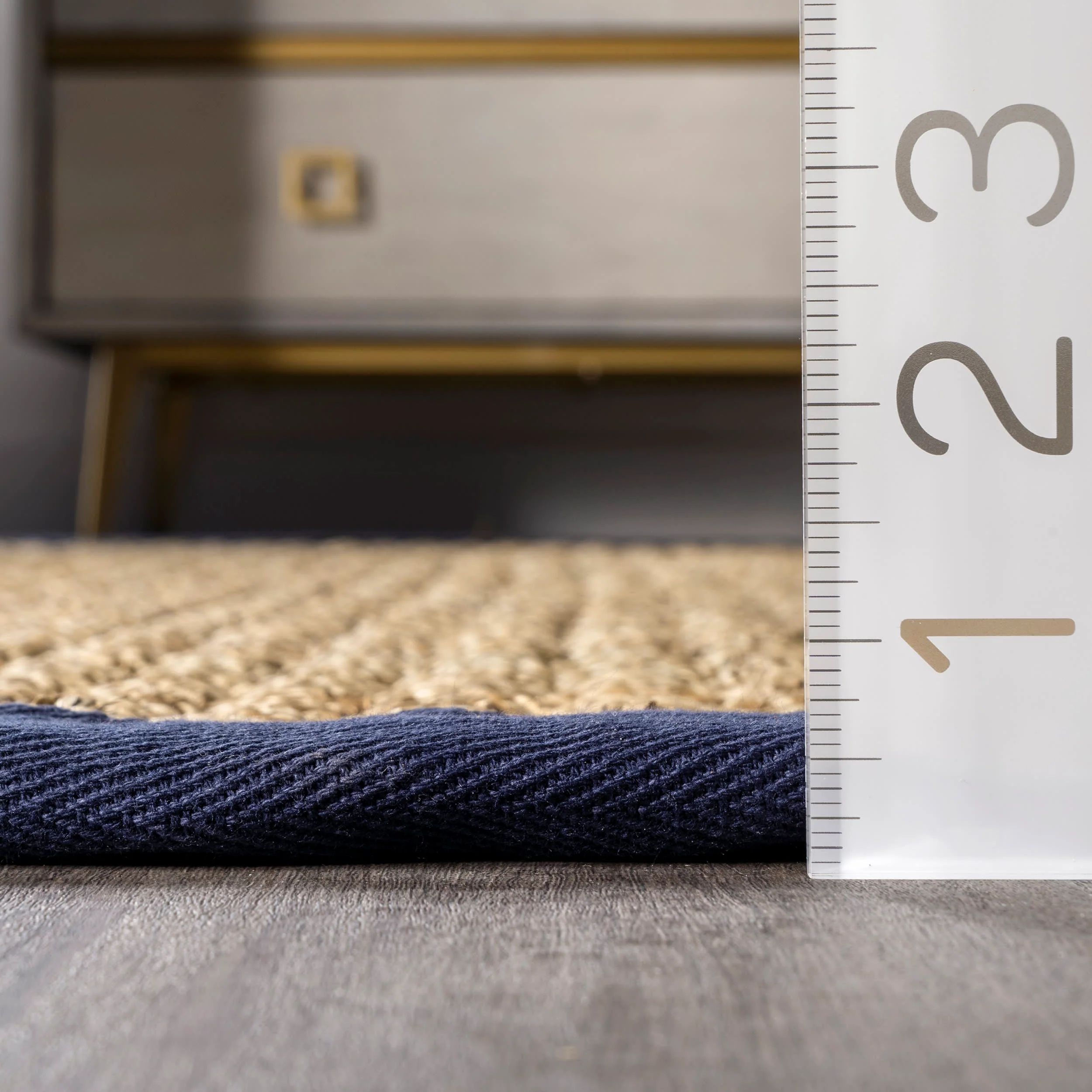 Seagrass Herringbone Rug | Navy - Image 5