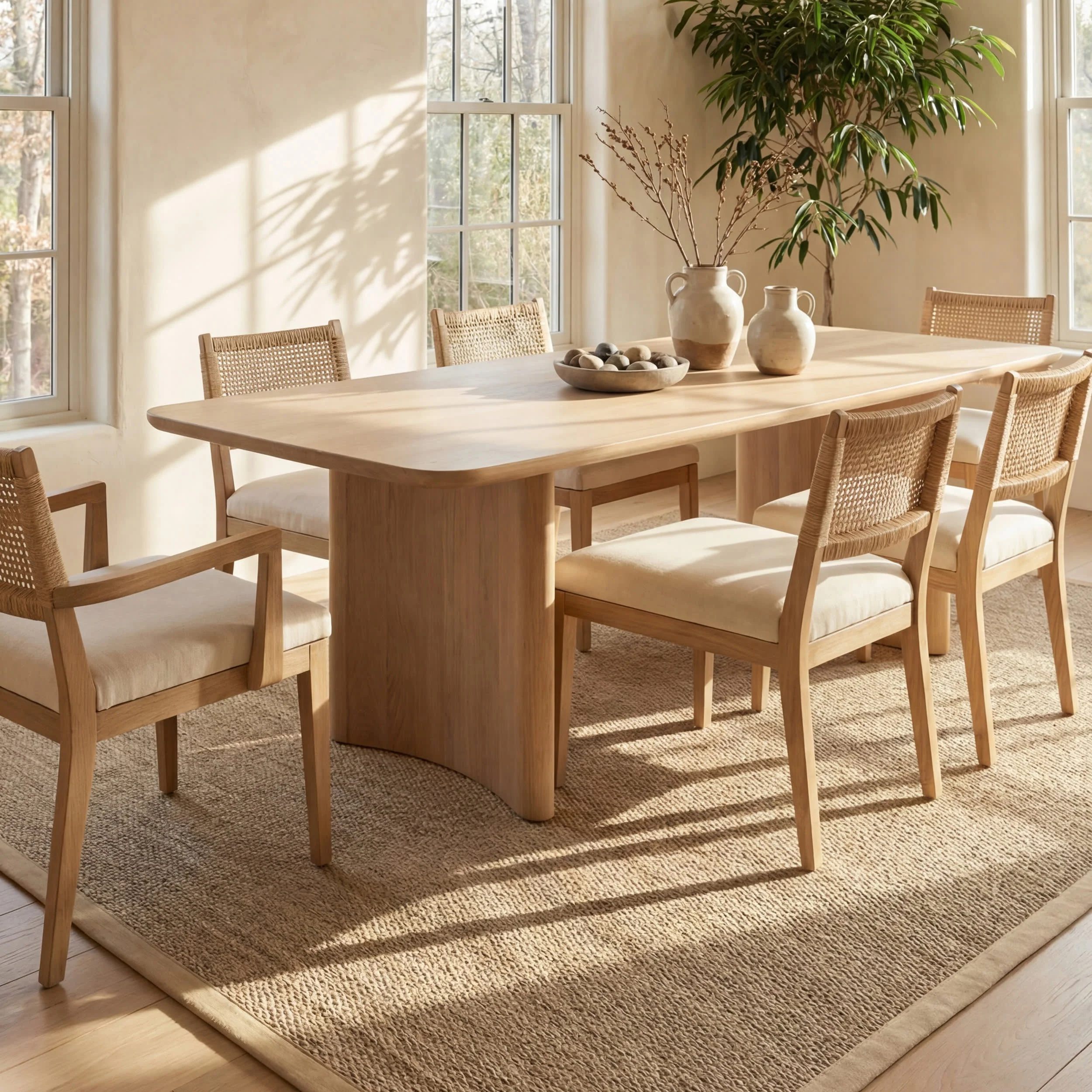 Seagrass with Border Rug | Beige - Image 7