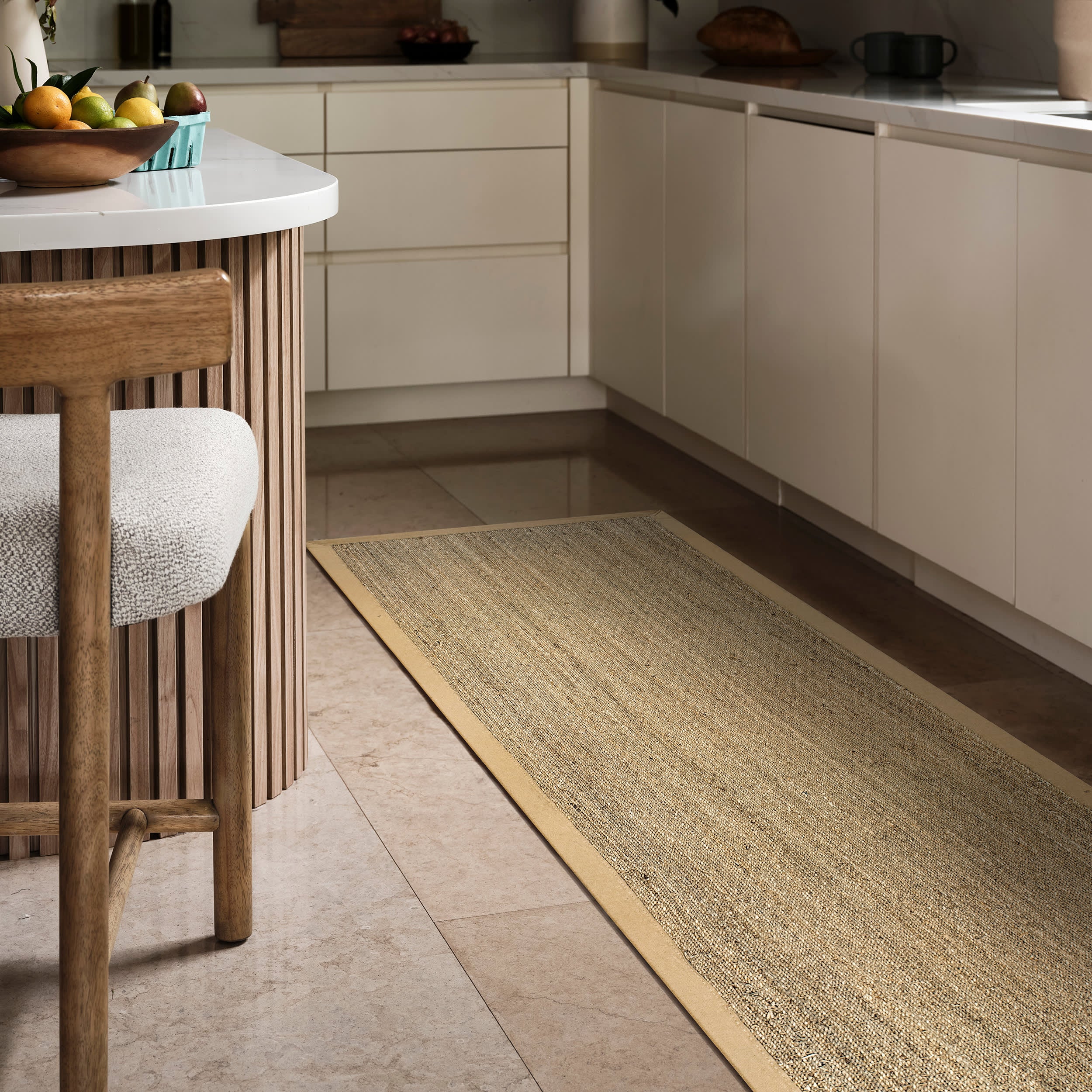 Seagrass with Border Rug | Beige - Image 2