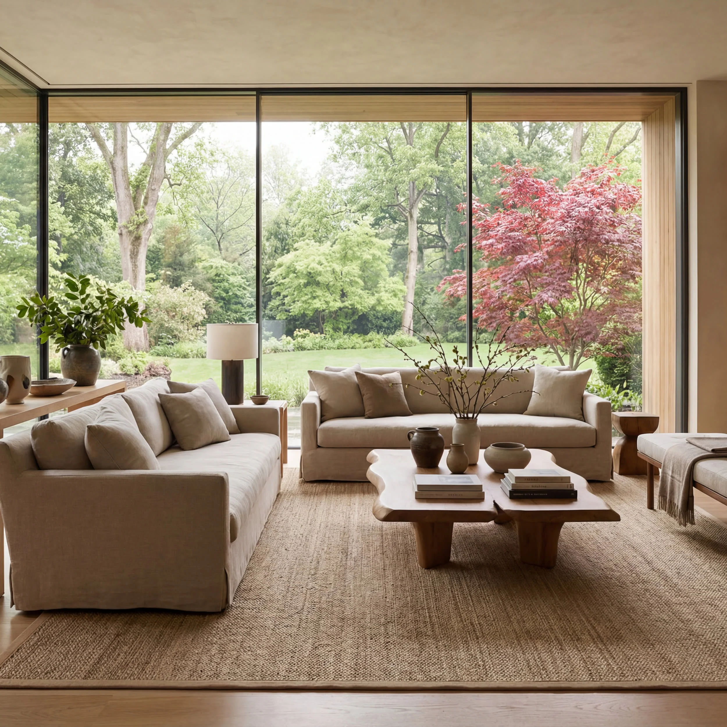 Seagrass with Border Rug | Beige - Image 2