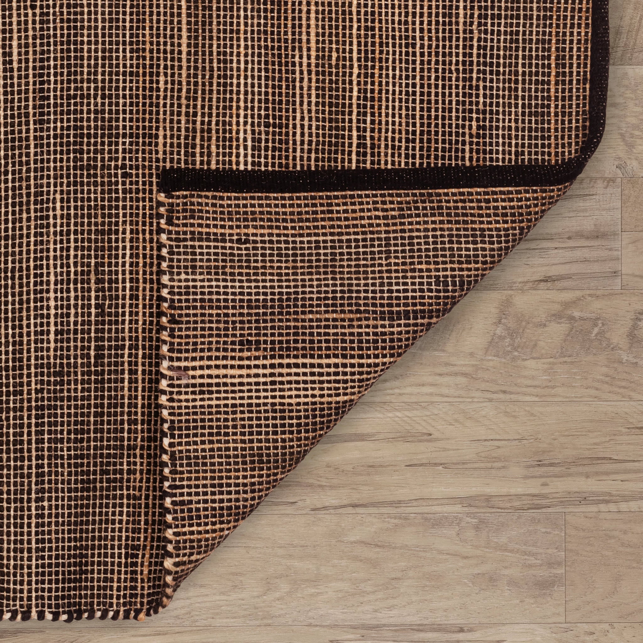 Seed Handwoven Jute Rug | Black/Natural - Image 6