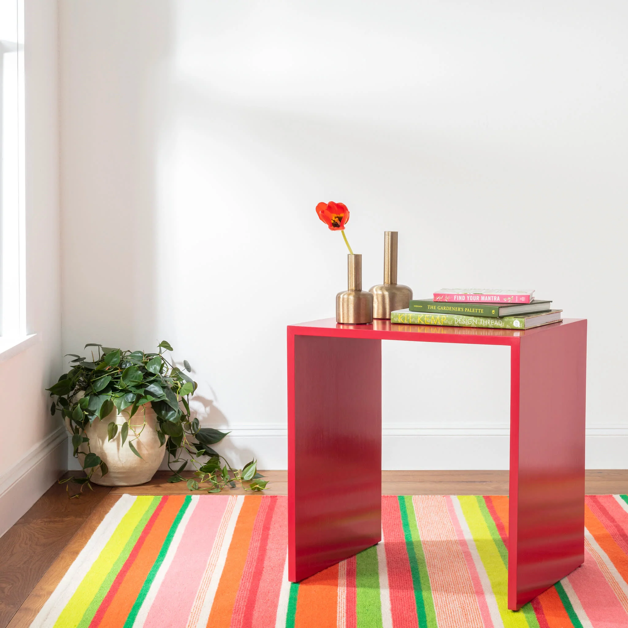 Seed Stitch Stripe Handwoven Indoor/Outdoor Rug | Spring - Image 2