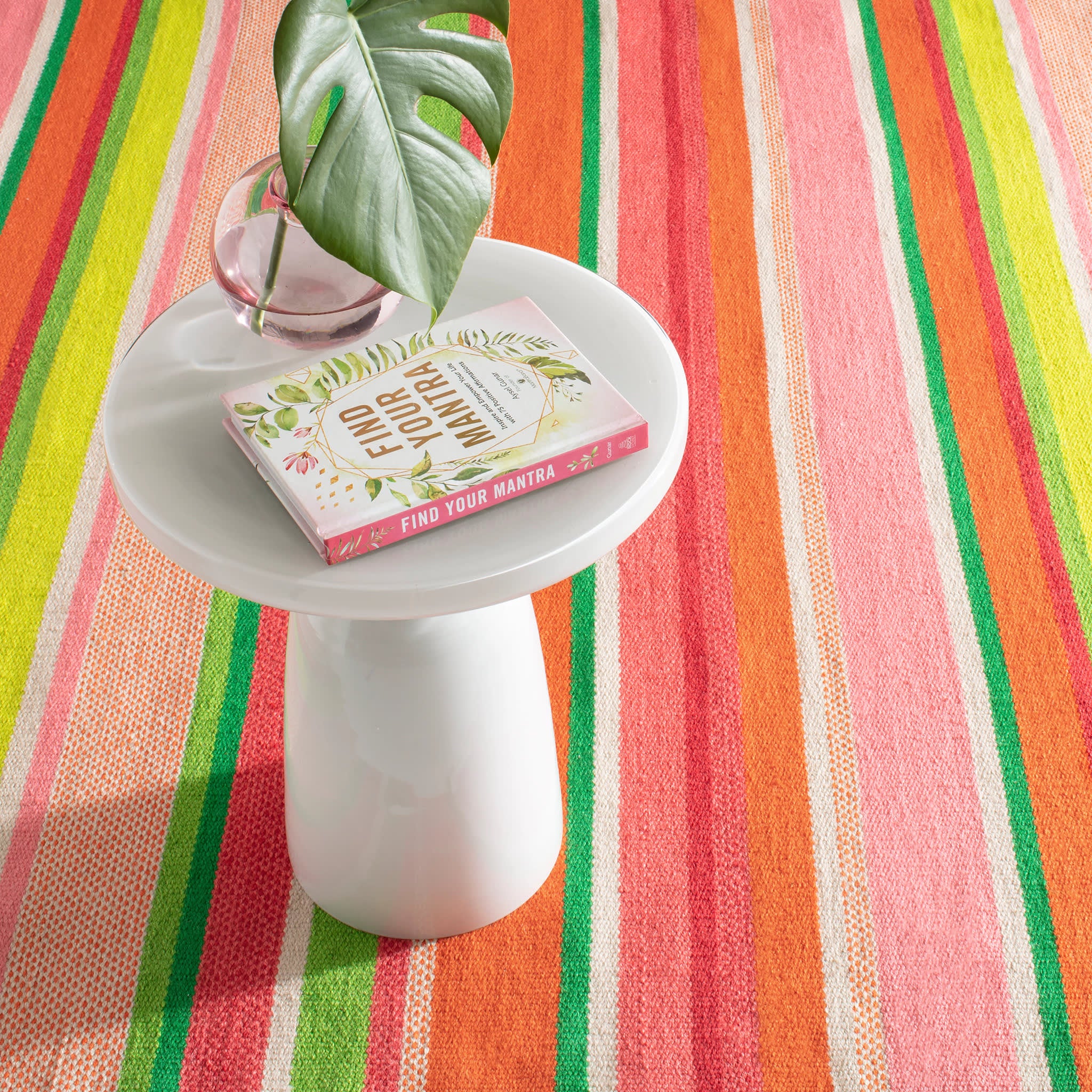 Seed Stitch Stripe Handwoven Indoor/Outdoor Rug | Spring - Image 3