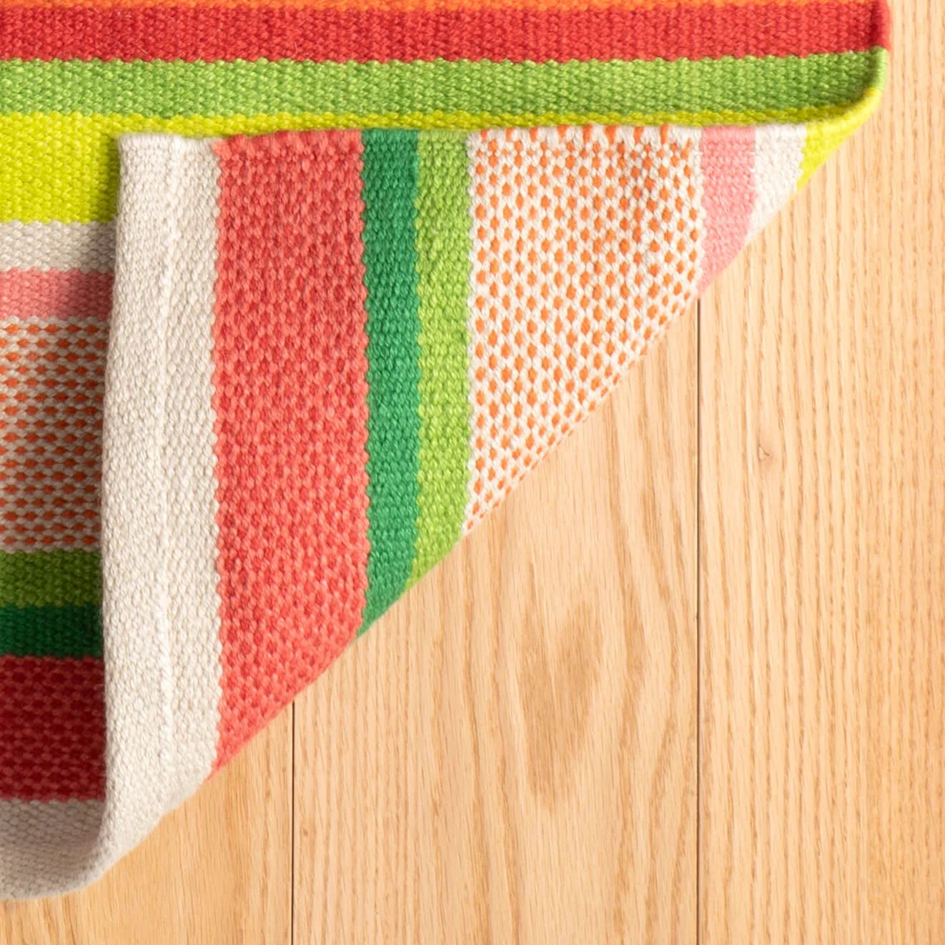 Seed Stitch Stripe Handwoven Indoor/Outdoor Rug | Spring - Image 5