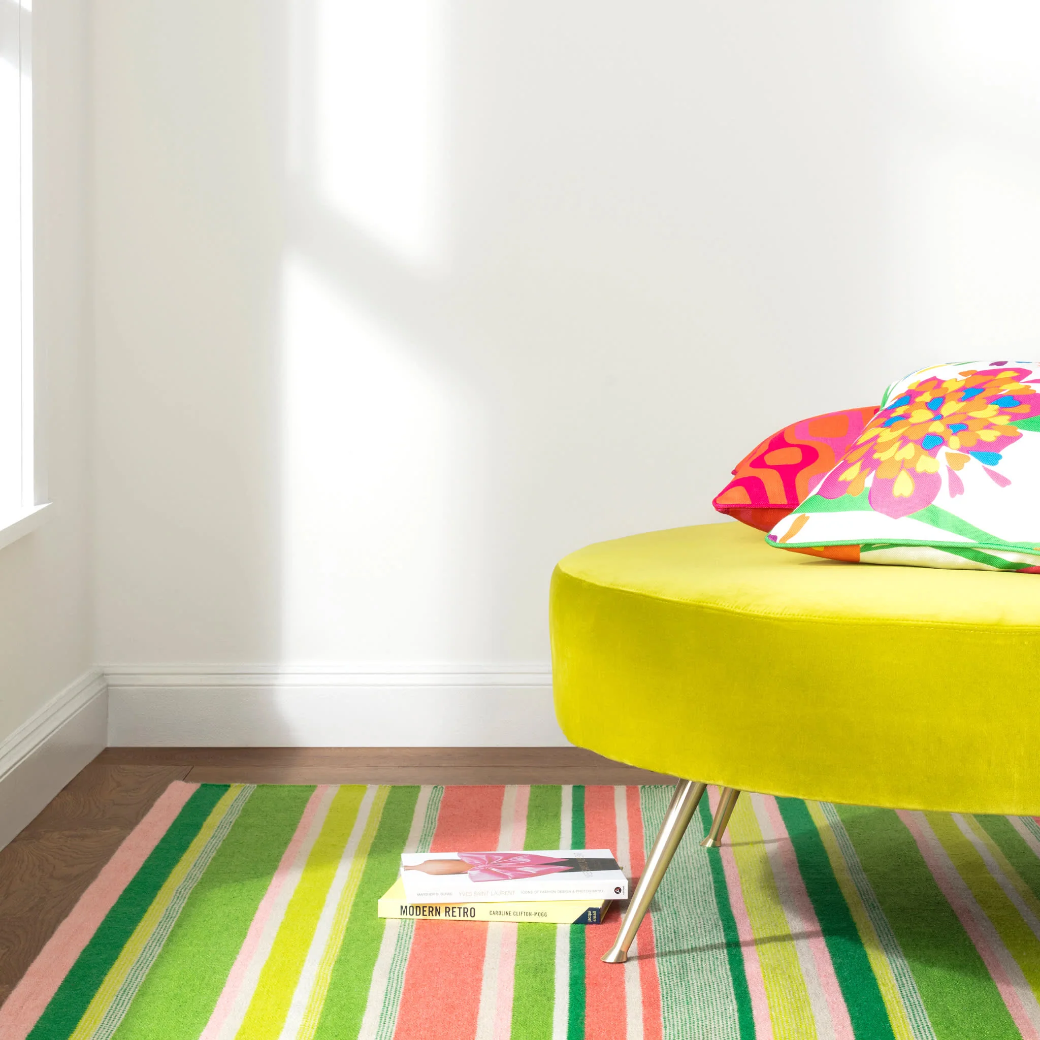 Seed Stitch Stripe Handwoven Indoor/Outdoor Rug | Watermelon - Image 2