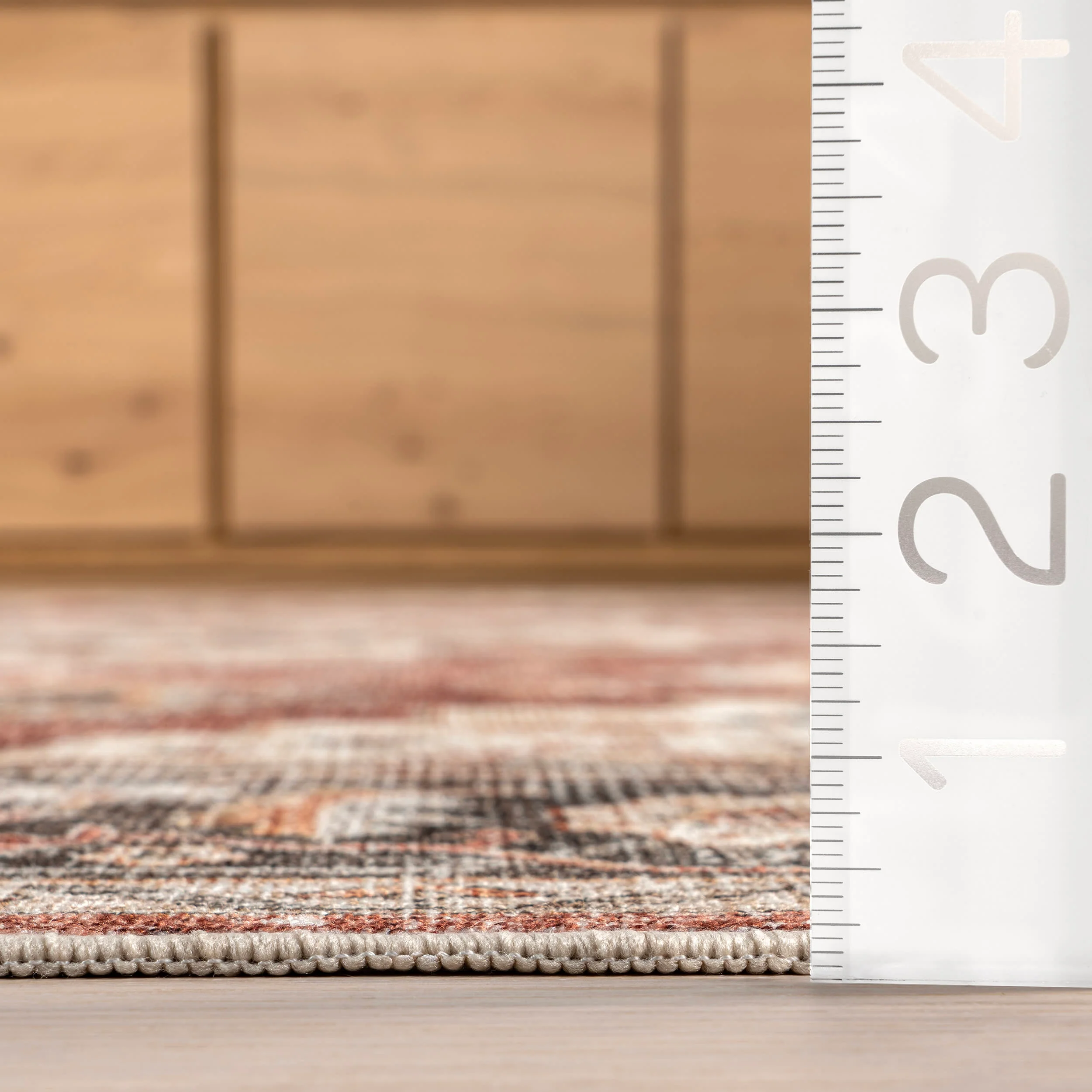 Seine Medallion Spill Proof Washable Rug | Rust - Image 5