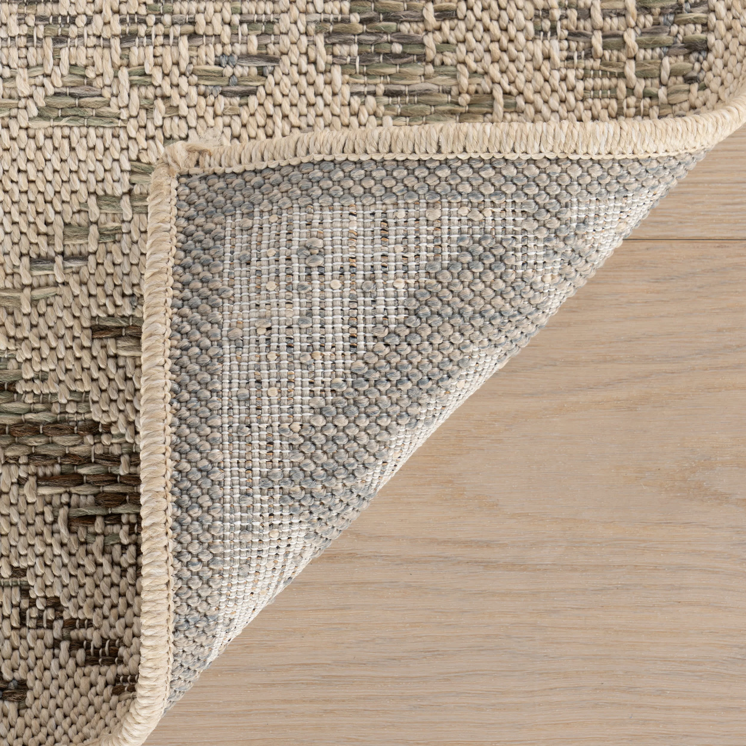 Sela Southwestern Bordered Indoor/Outdoor Rug | Sand - Image 8