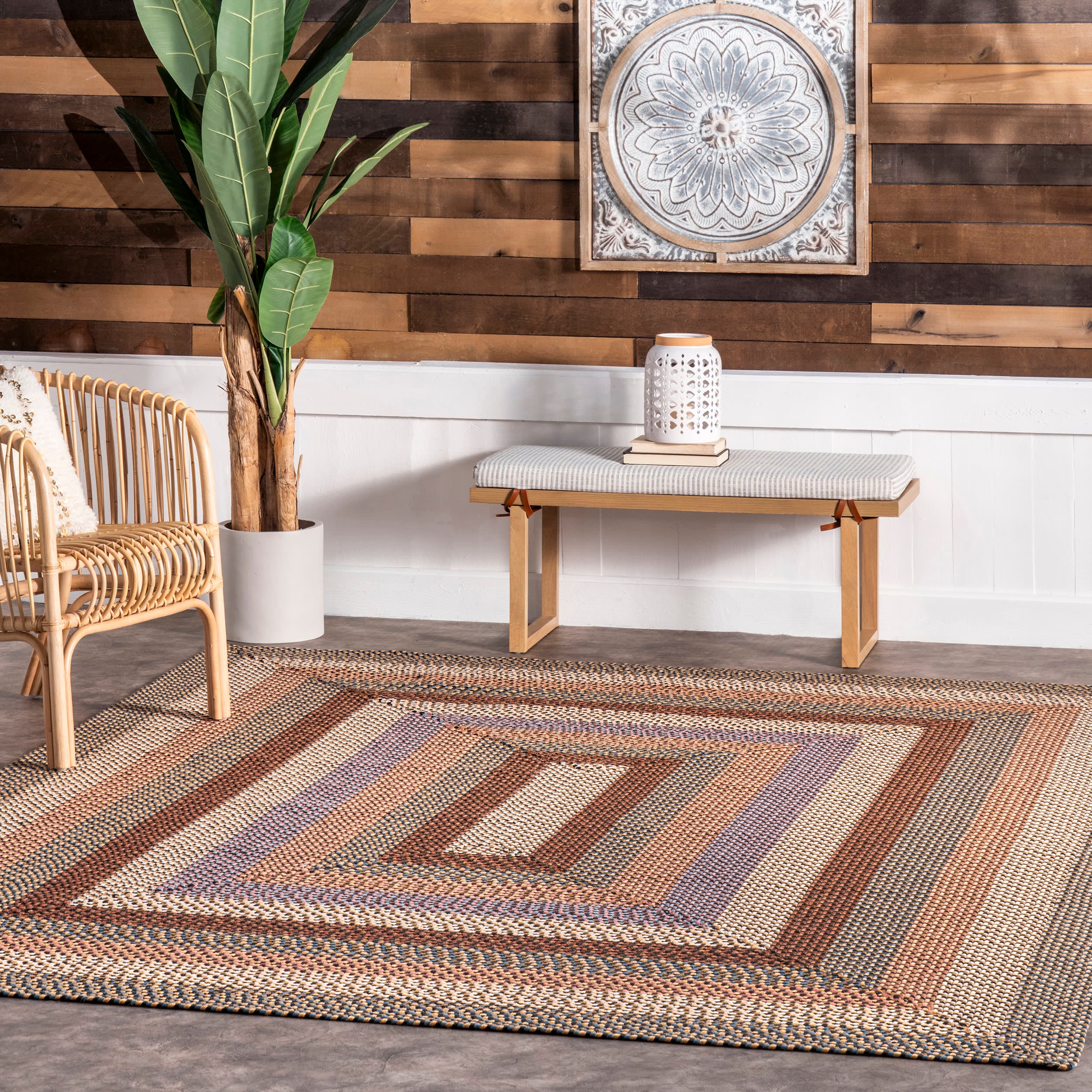 Selena Braided Indoor/Outdoor Rug | Taupe - Image 2