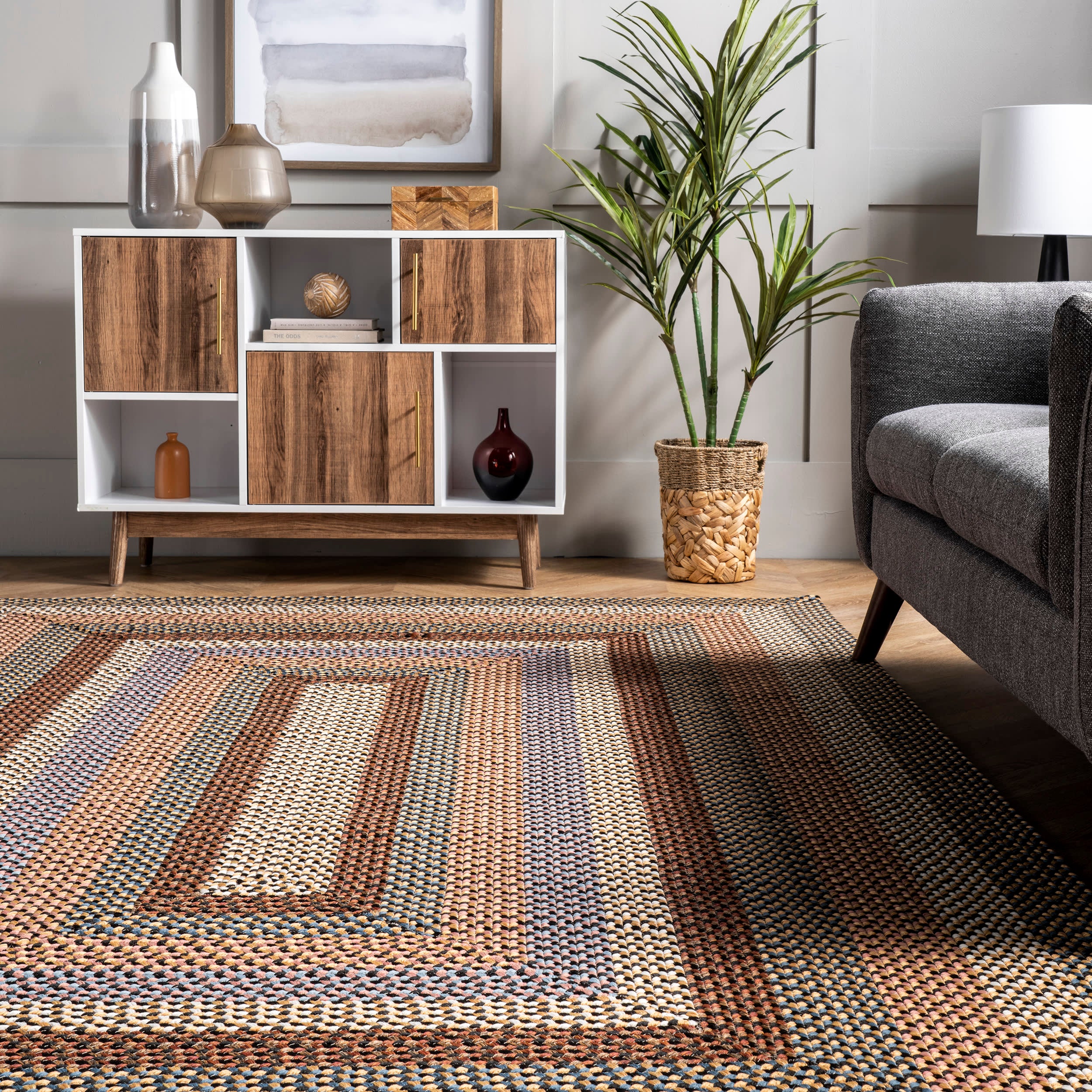 Selena Braided Indoor/Outdoor Rug | Taupe - Image 4