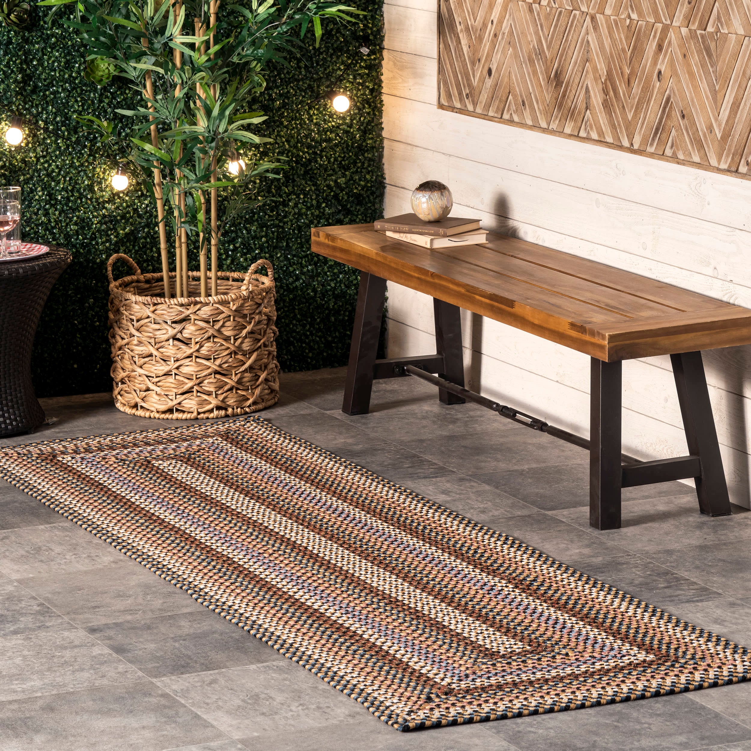 Selena Braided Indoor/Outdoor Rug | Taupe - Image 2