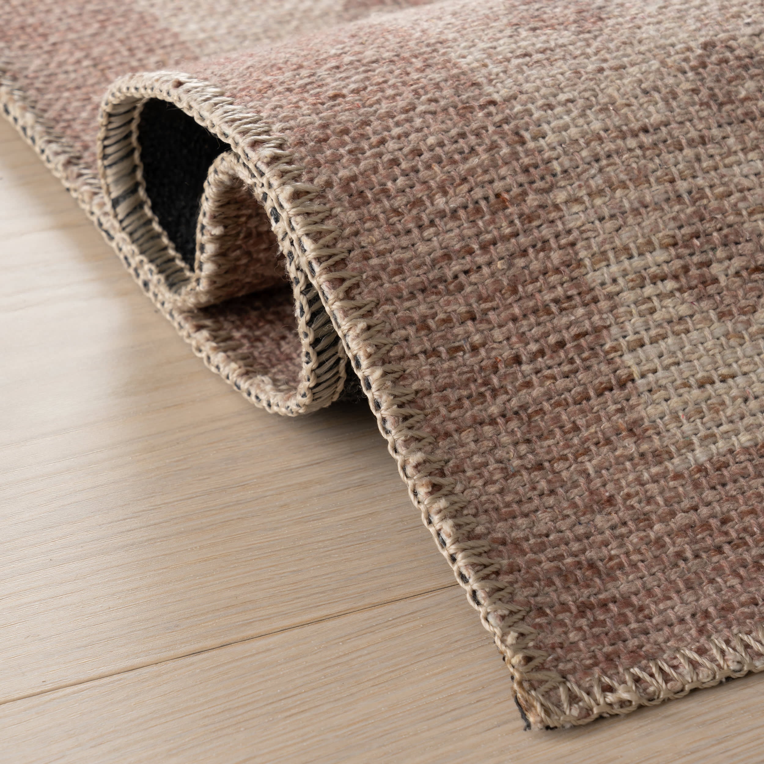 Selima Traditional Geometric Washable Rug | Peach - Image 10