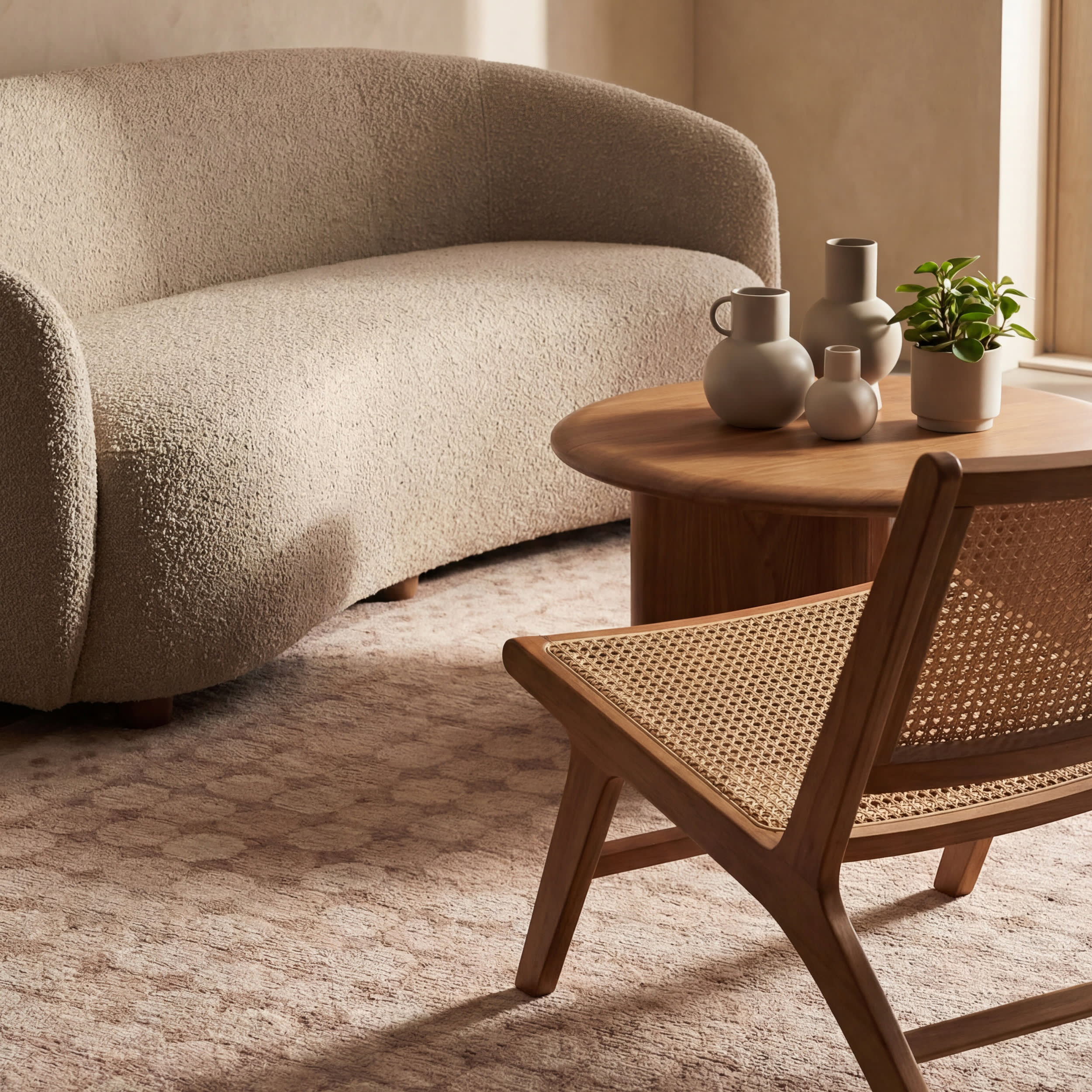 Selima Traditional Geometric Washable Rug | Peach - Image 5